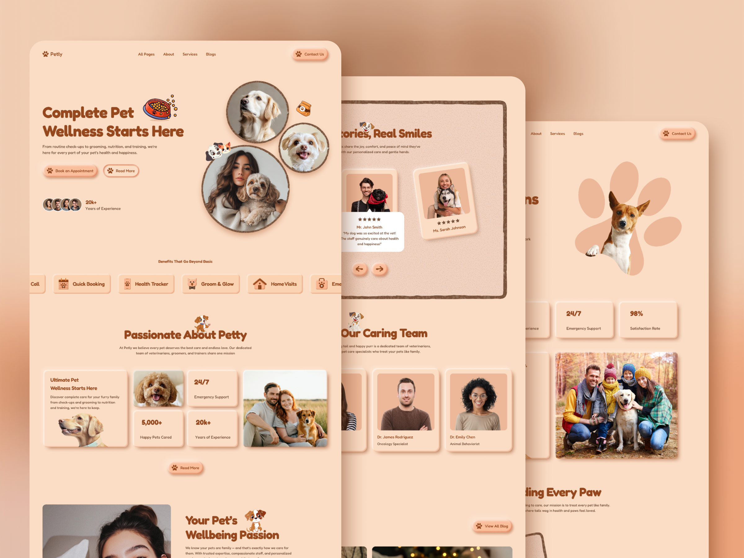 Petly: Free Agency Website Template by Maruf Billa — Free Pet Care Framer Template preview