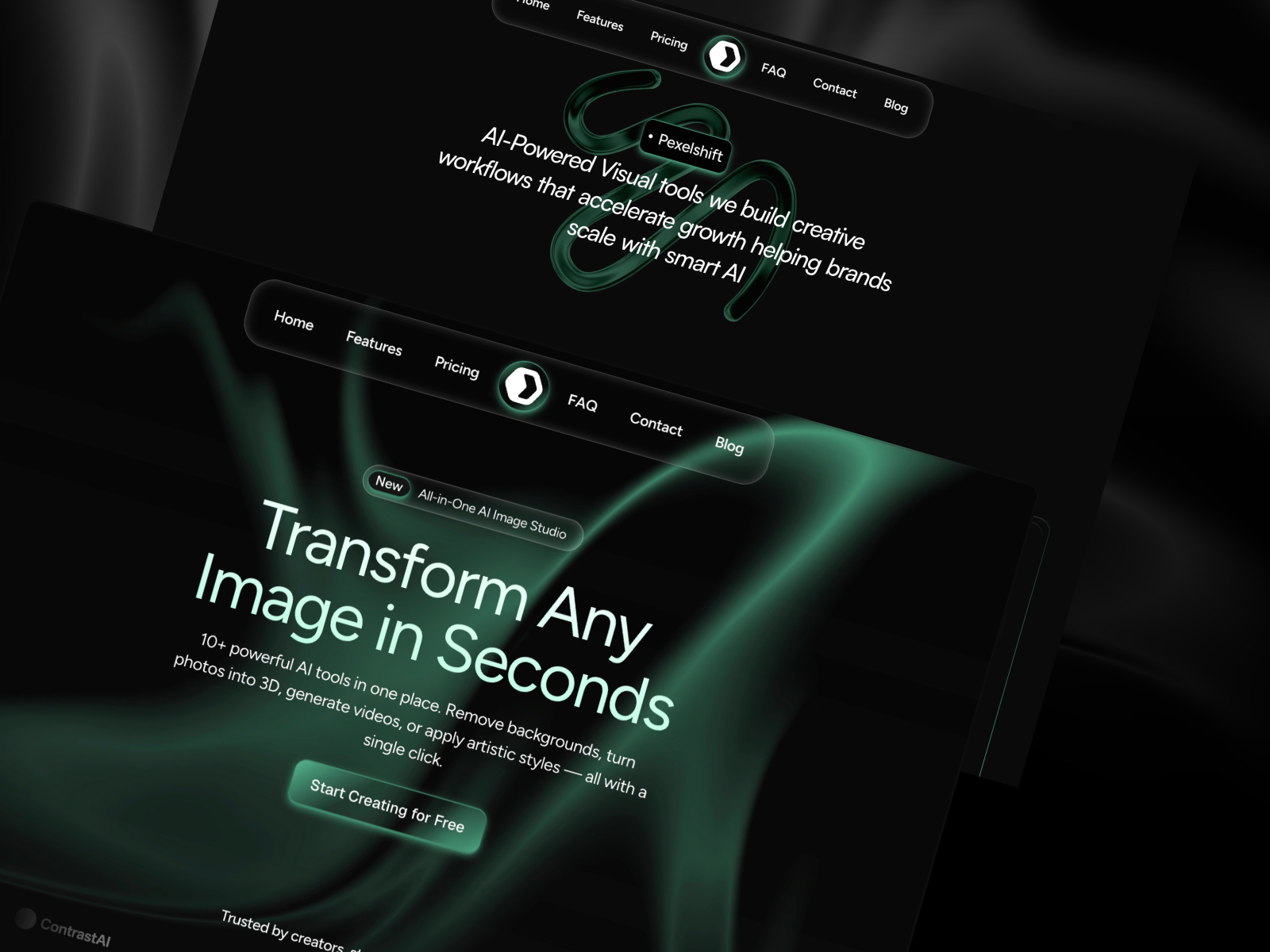 PexelShift — Free Portfolio Framer Template preview