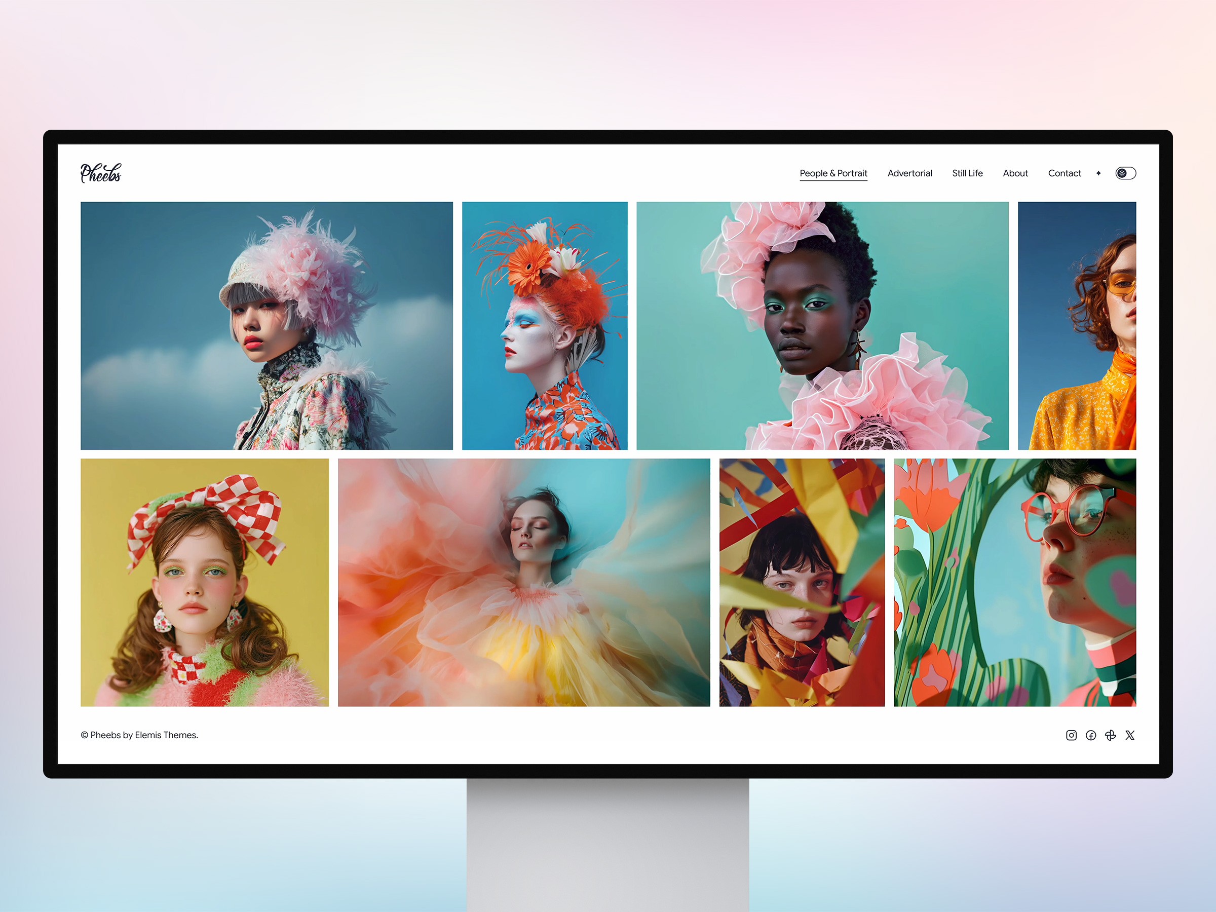 Pheebs: Free Portfolio Website Template by Elemis Themes — Free Portfolio Framer Template preview