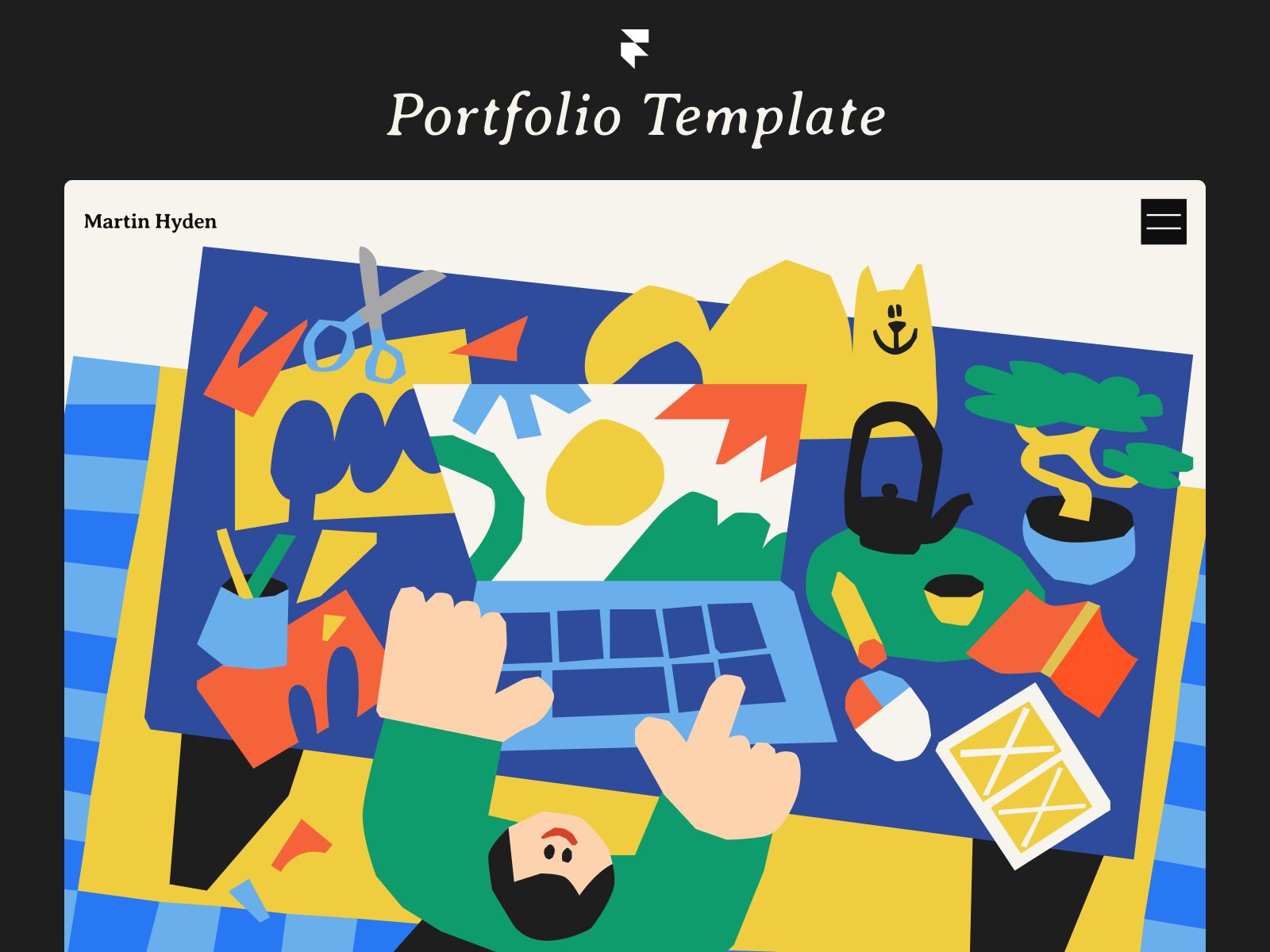 Picco — Free Illustrator Portfolio Framer Template preview