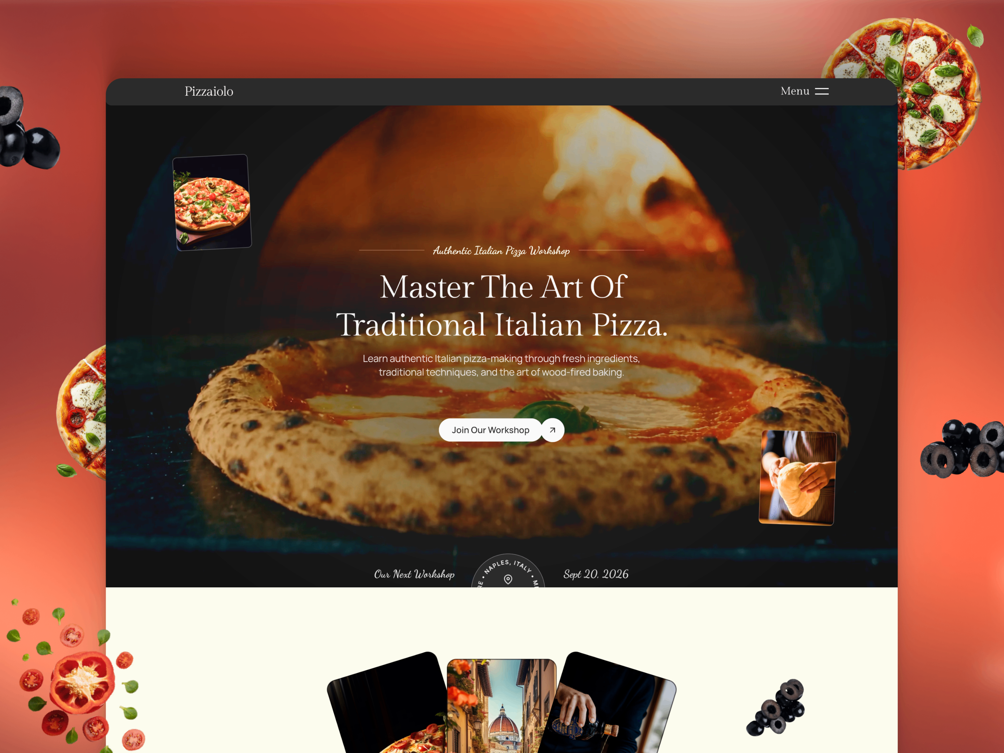 Pizzaiolo — Free Food Template for Framer by Jitu Raut preview