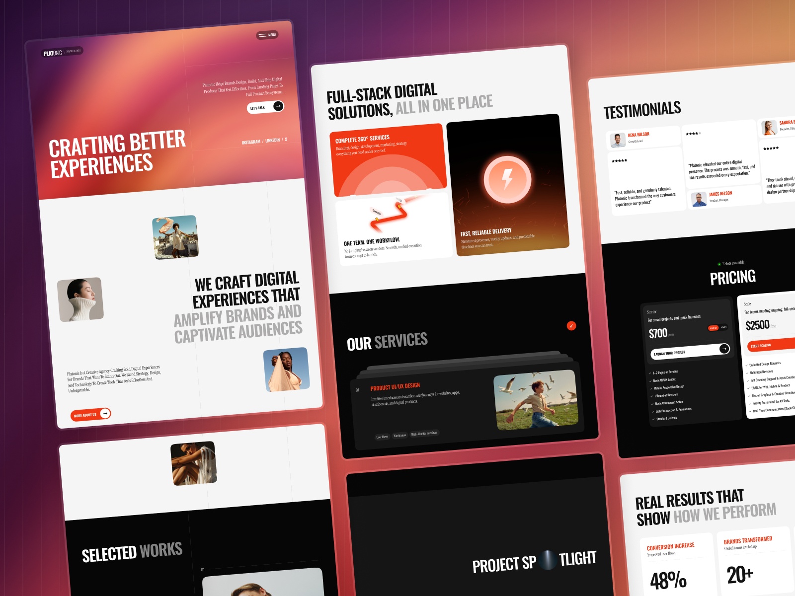 Platonic — Free Digital Agency Framer Template preview