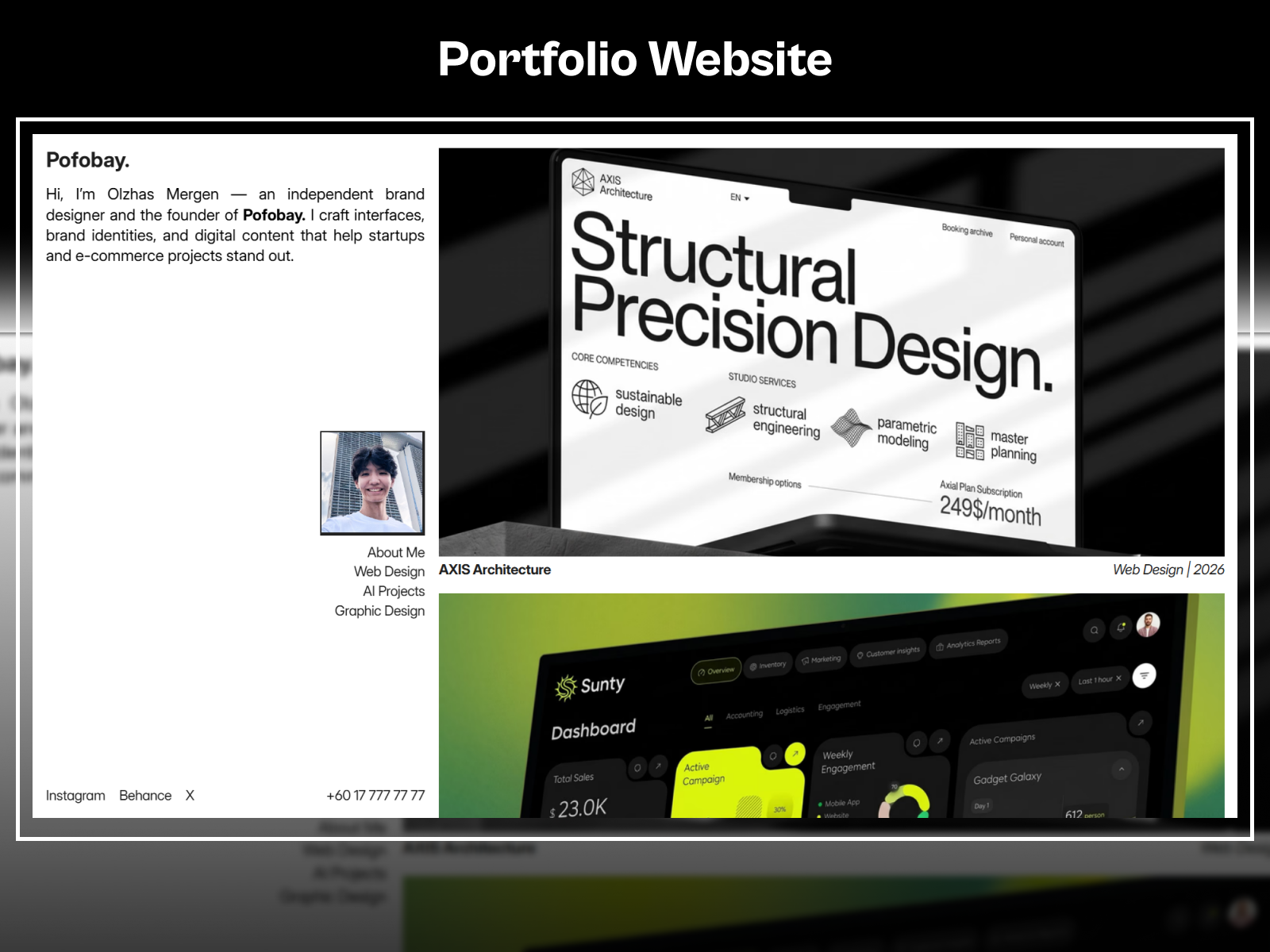 Pofobay — Free Portfolio Template for Framer preview