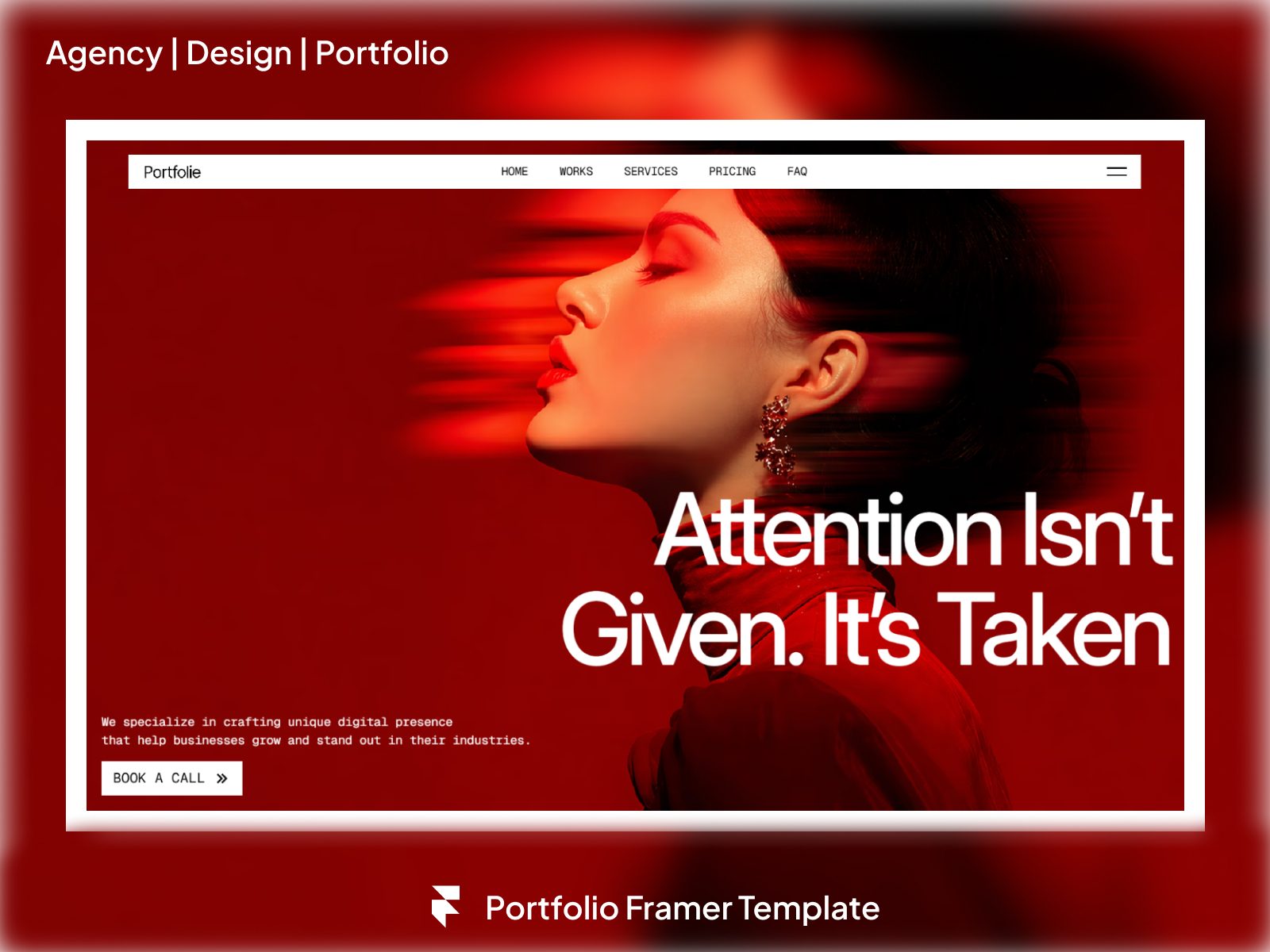 Portfolie - Free Agency Framer Template preview
