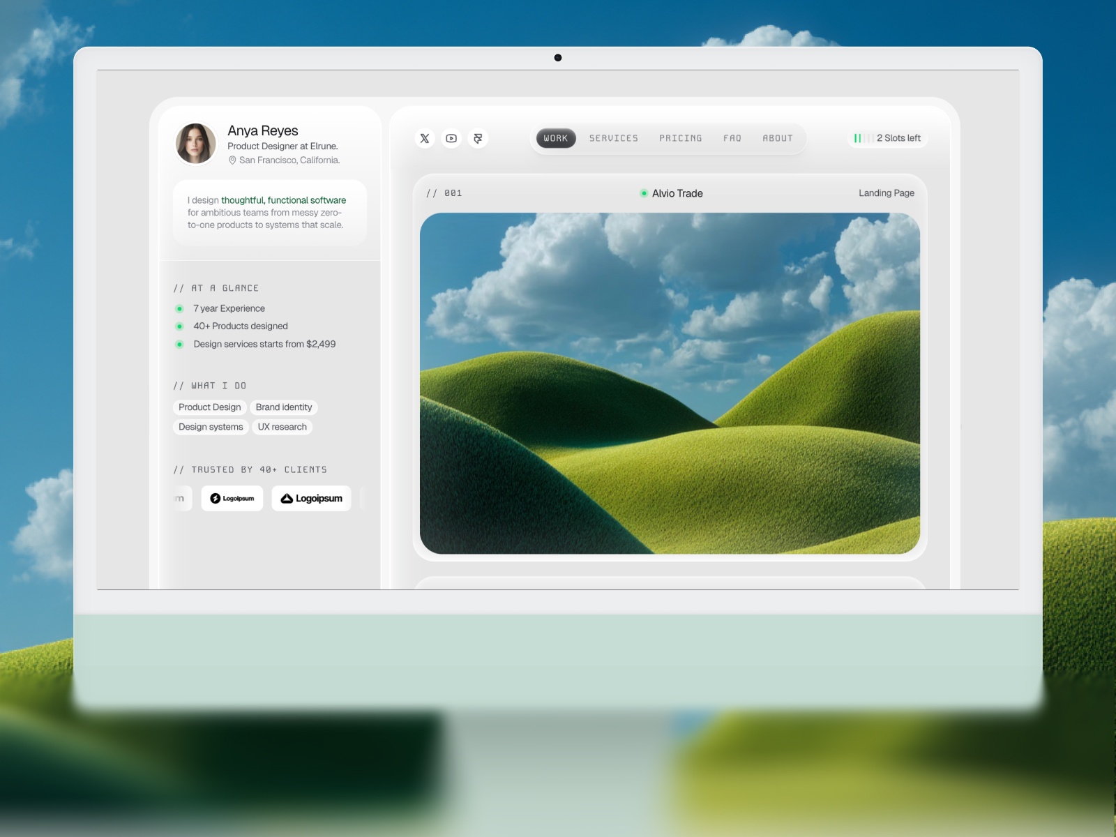 Portfollio — Free Portfolio Framer Template preview