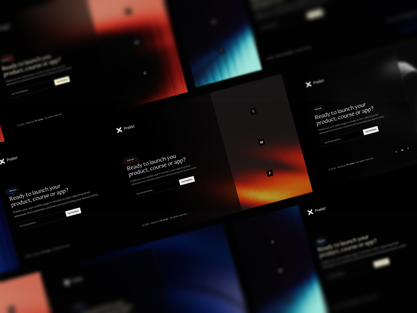 Prelist — Free Waitlist and Launch Framer Template preview