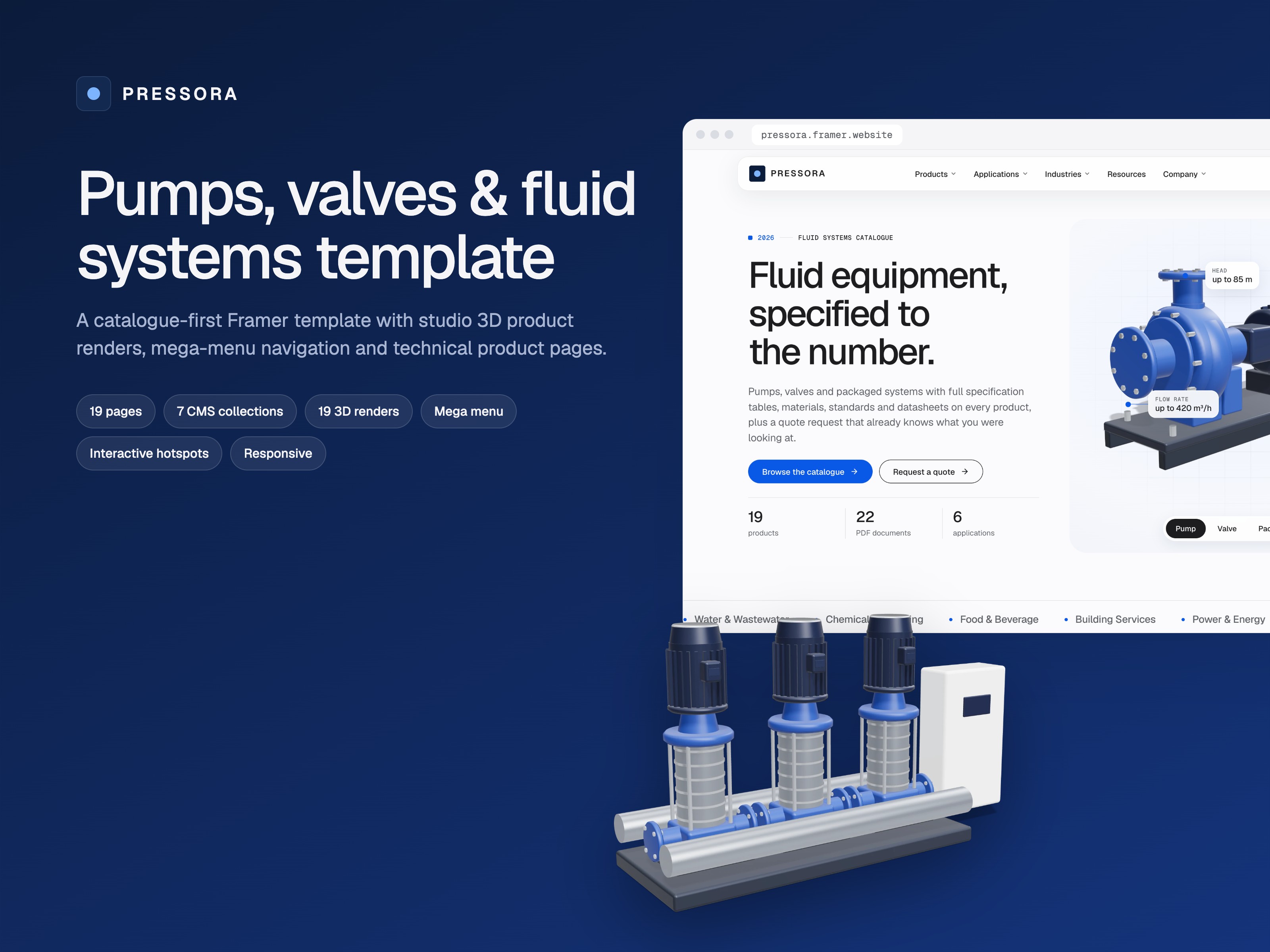 PRESSORA — Free Business Template for Framer preview
