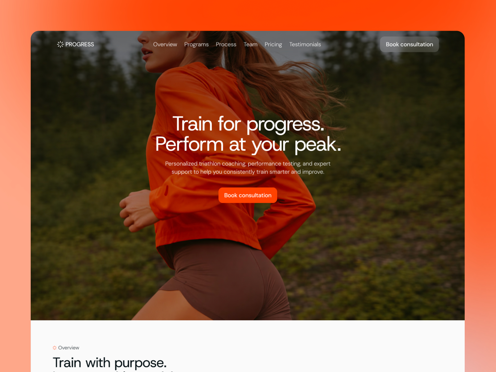 Progress — Free Coaching Business Framer Template preview
