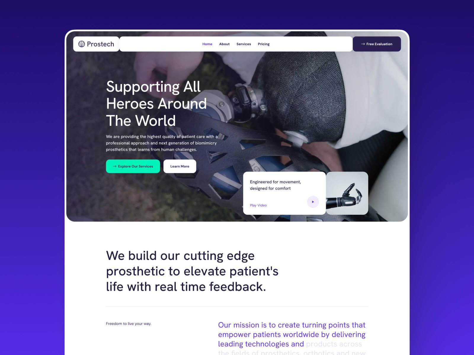 Prostech — Free Healthcare Framer Template preview