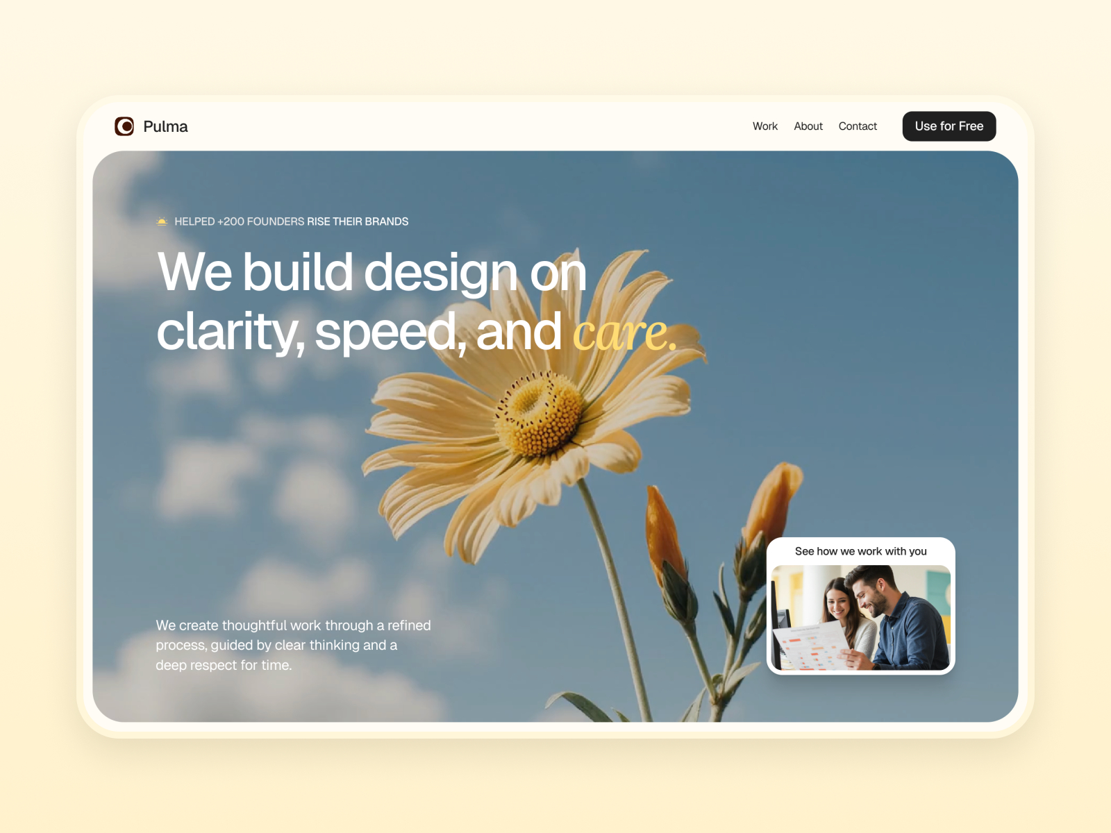 Pulma — Free Portfolio Framer Template preview