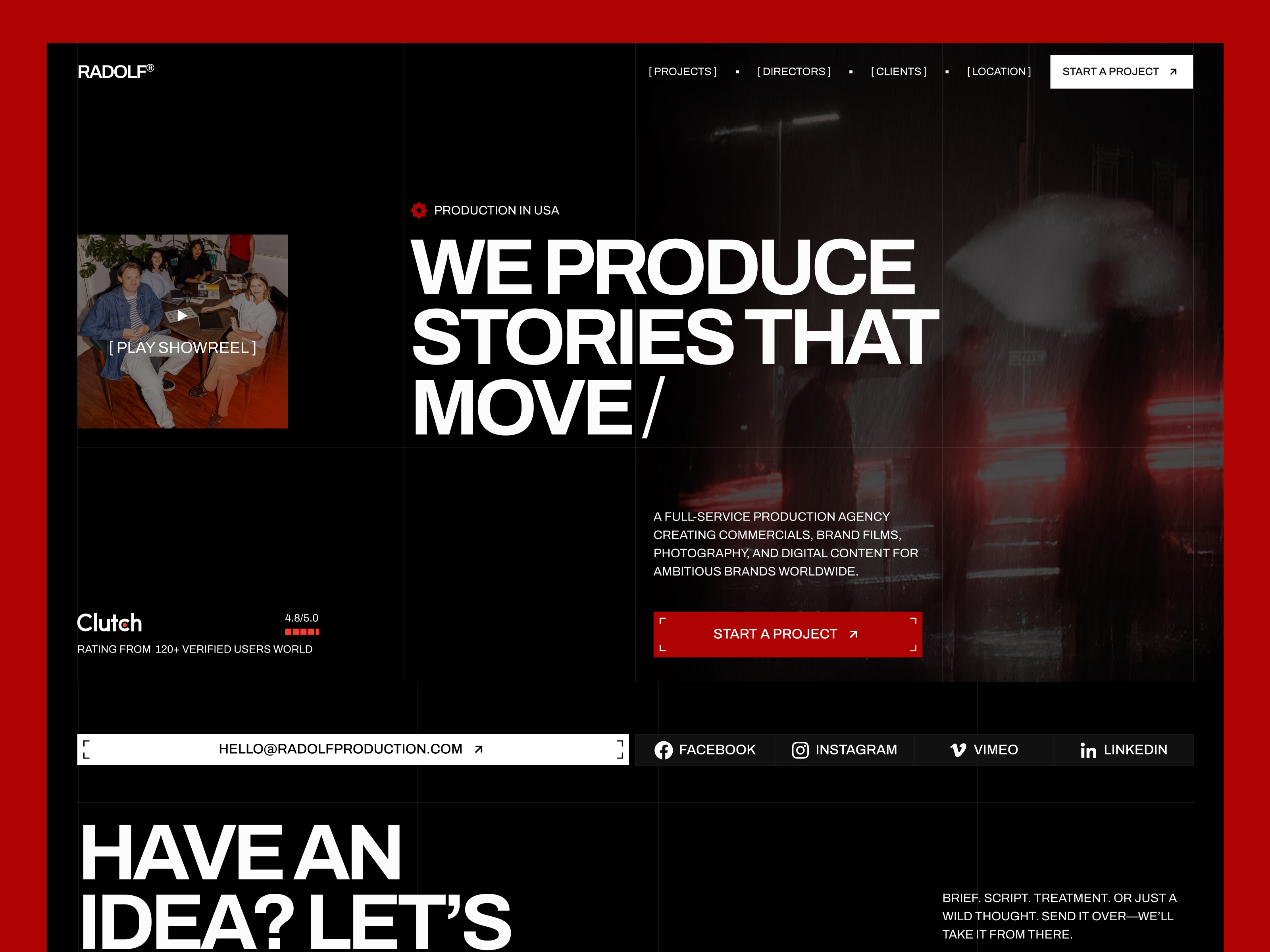 Radolf — Free Portfolio Framer Template preview