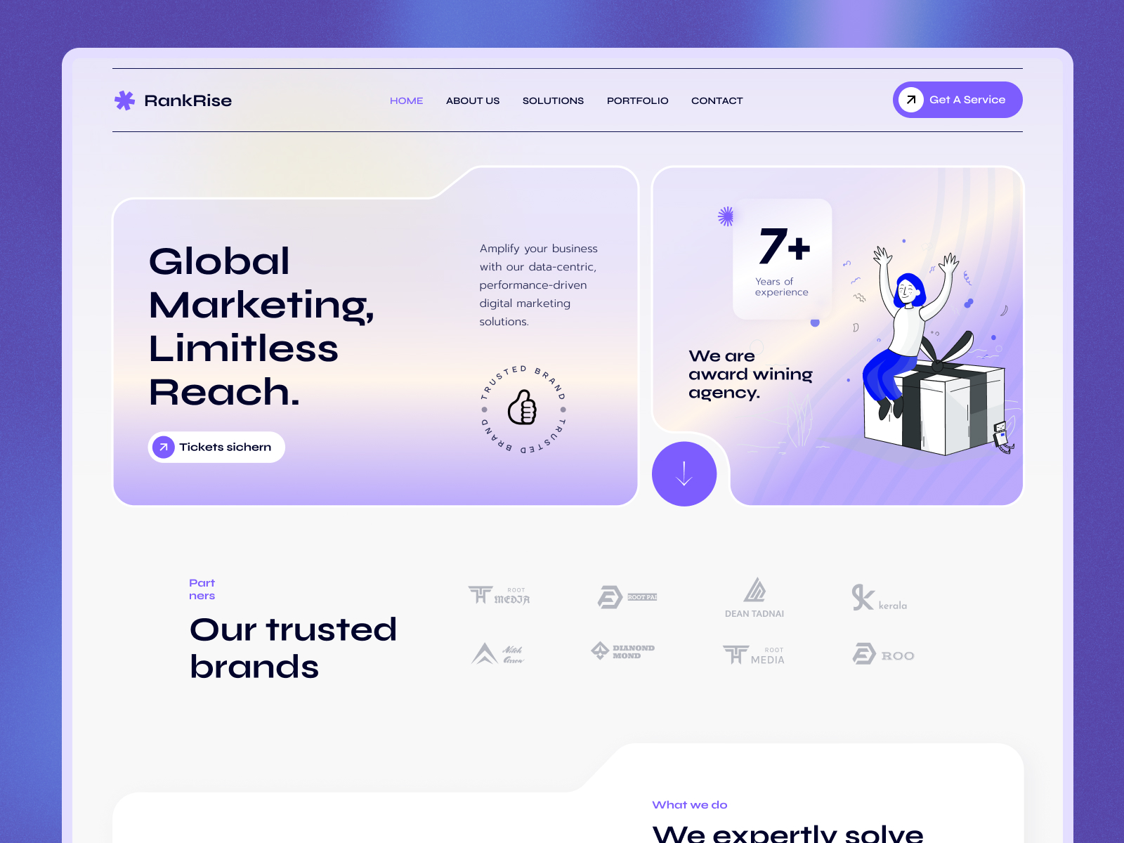 RankRise: Free Agency Website Template by Geniusflow — Free Agency Framer Template preview