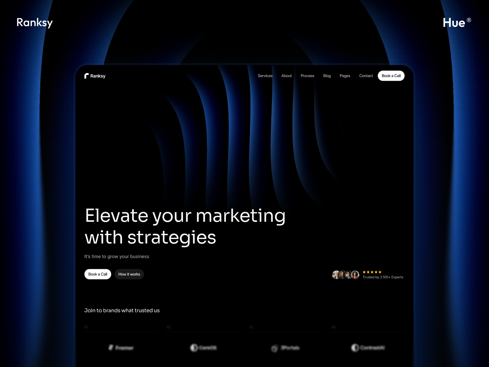 Ranksy — Free SEO Agency Framer Template preview