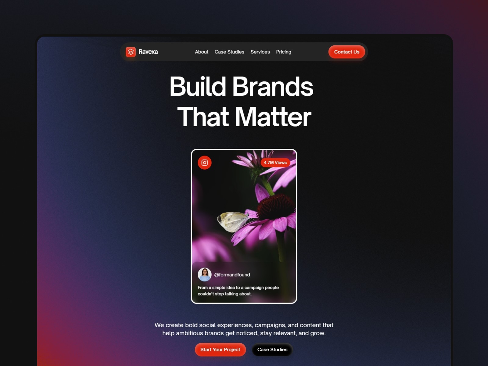 Ravexa: Free Agency Website Template by Catalystco — Free Portfolio Framer Template preview