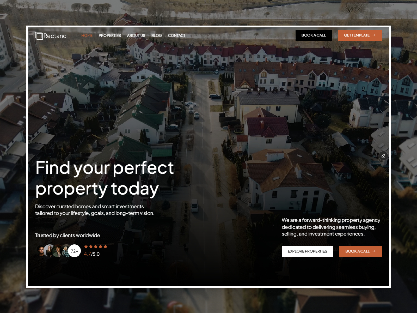 Rectanc — Free Real Estate Framer Template preview