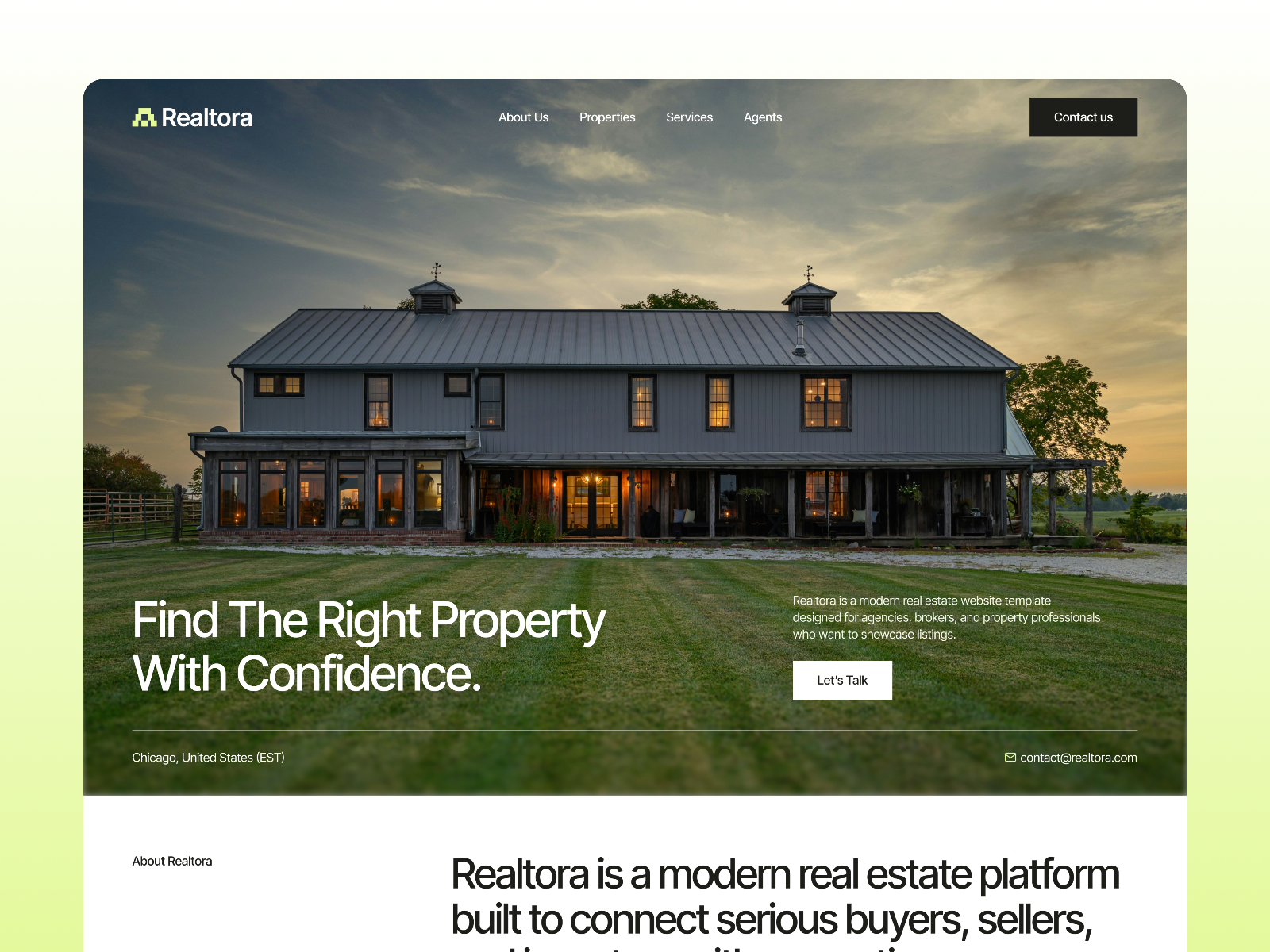 Relatora — Free Real Estate Listings Framer Template preview