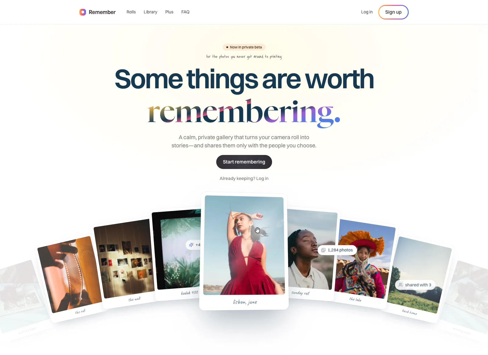 Remember - Gallery — Free Portfolio Template for Framer preview