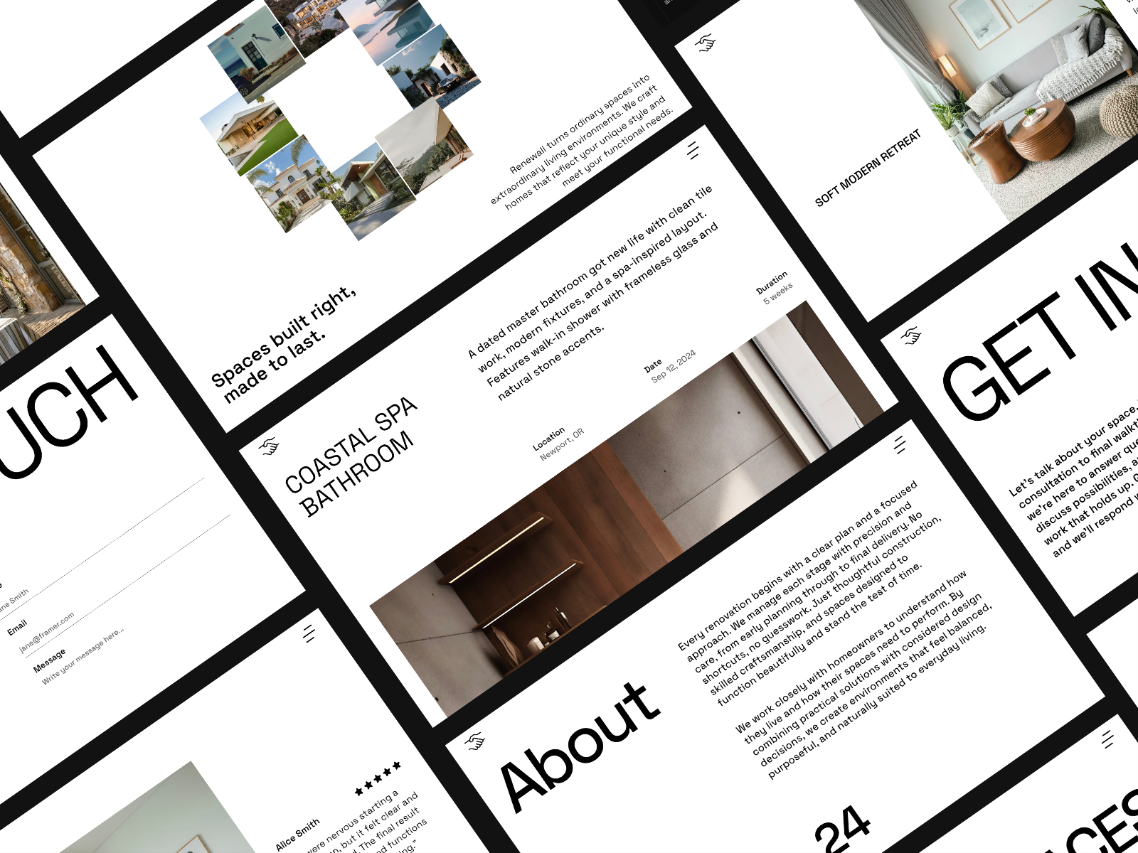 Renewall — Free Contractor & Renovation Framer Template preview
