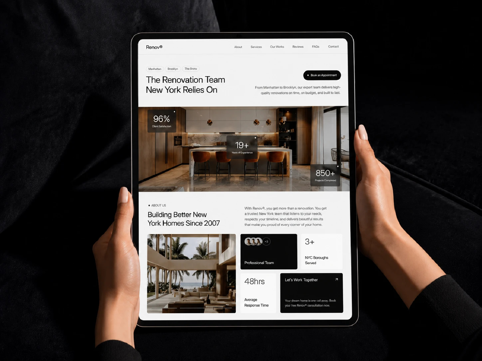 Renov® — Free Architecture Framer Template preview