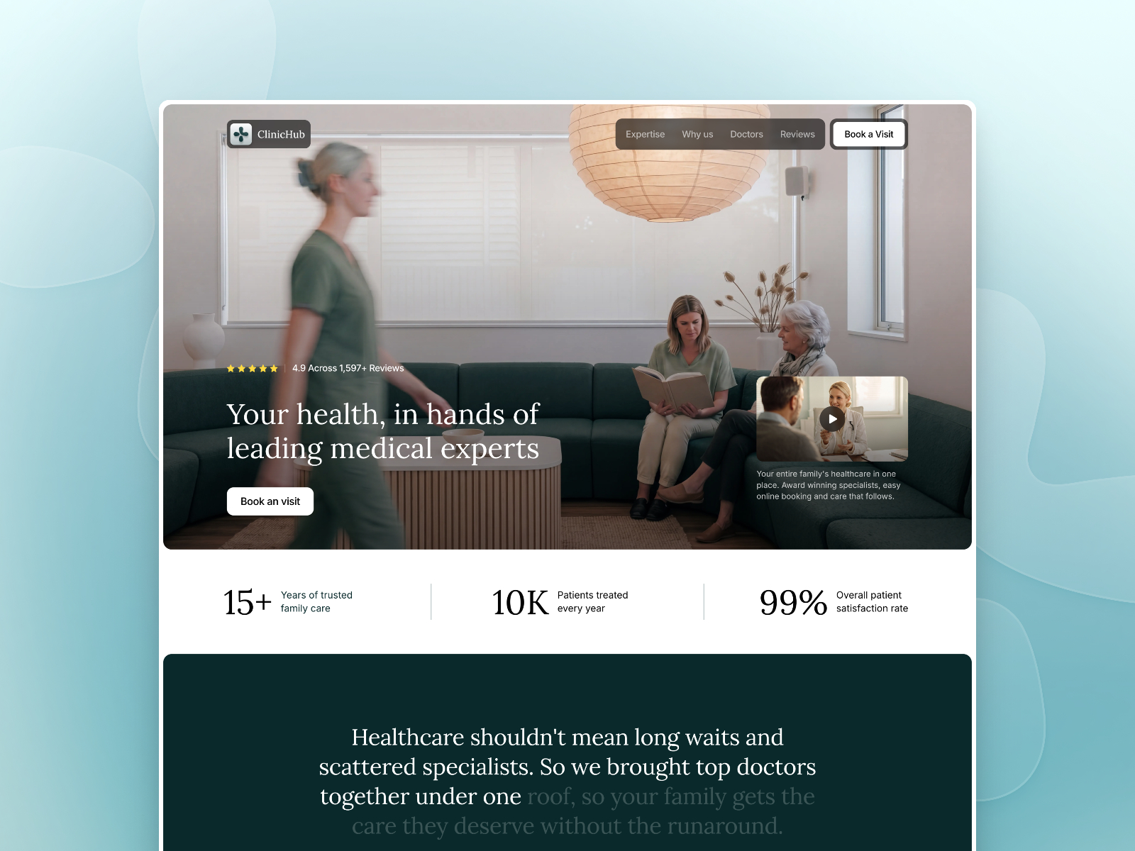 ReoDental — Free Health Website Template by Reovan — Free Dental Template for Framer by Reovan preview