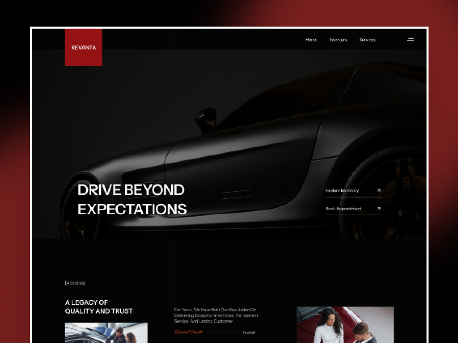 Revanta — Free Automotive Framer Template preview