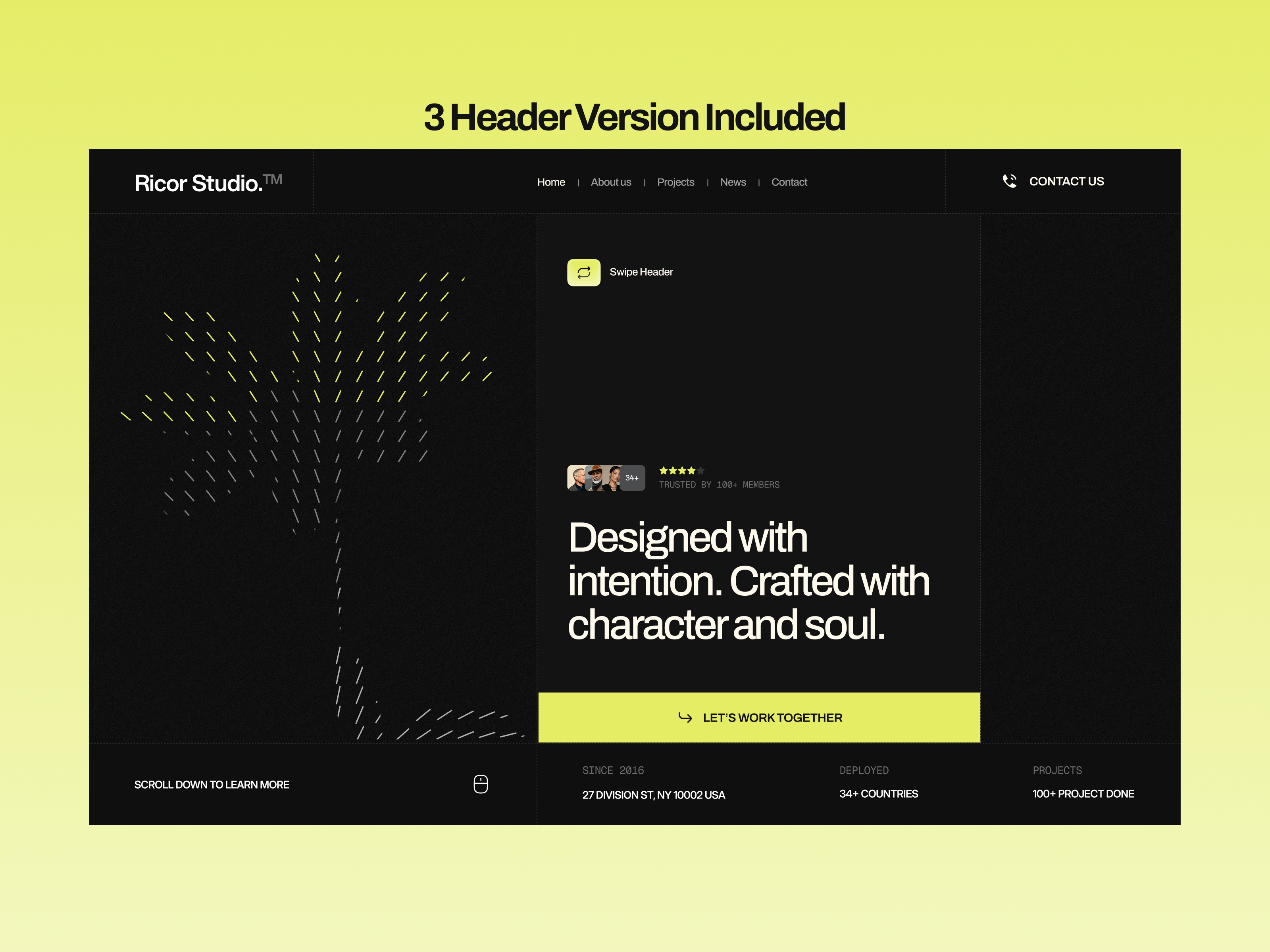Ricor Studio — Free Agency Framer Template preview