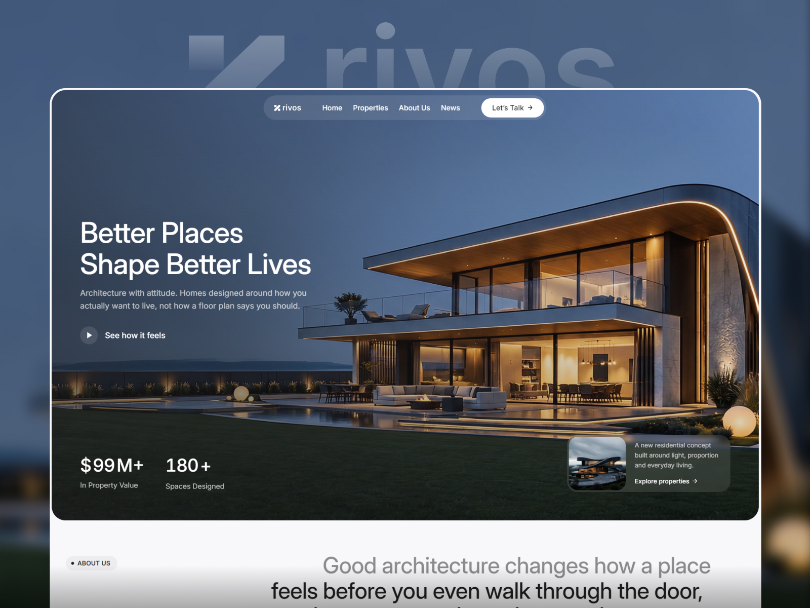 Rivos — Free Real Estate Template for Framer preview