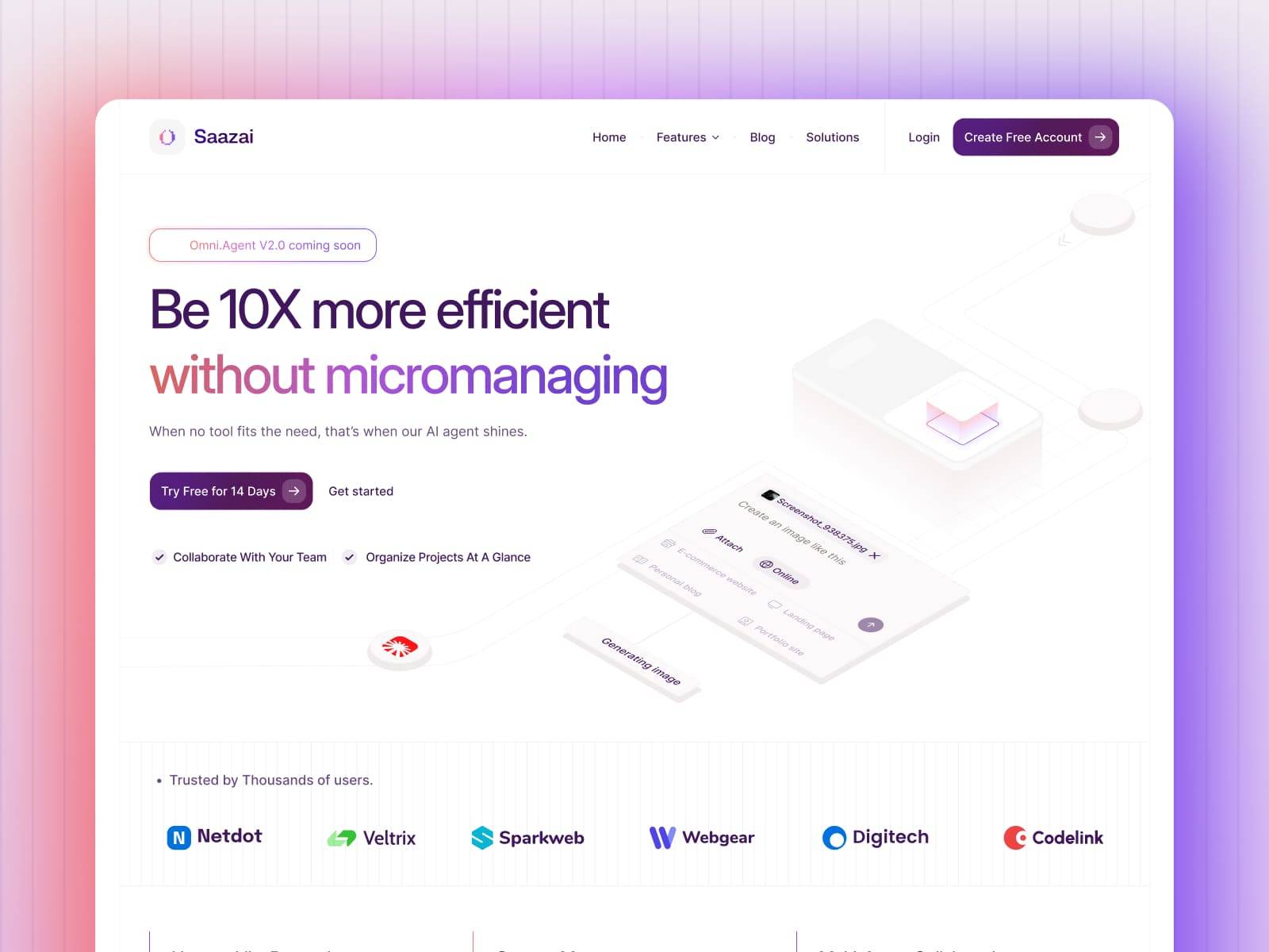 Saaszai — Free HR Framer Template preview