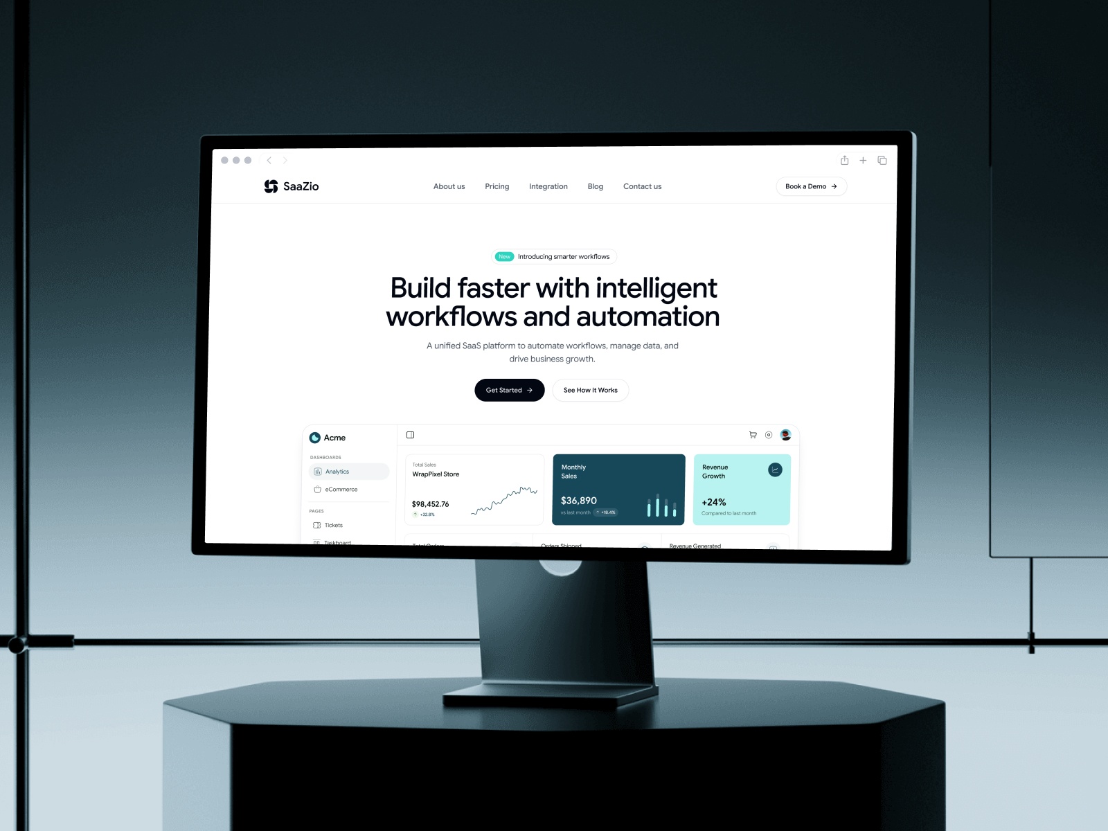 Saazio — Free Portfolio Framer Template preview