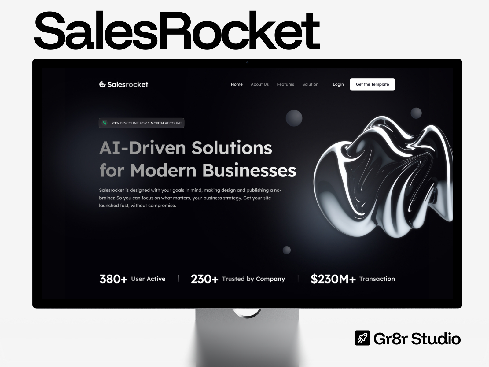 Salesrocket: Free AI Website Template by Tanjim Islam — Free SaaS Framer Template preview