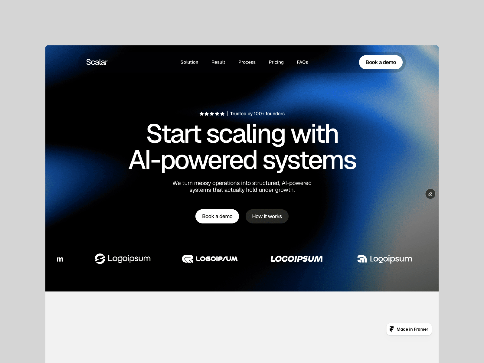 Scalarr — Free Automotive Framer Template preview