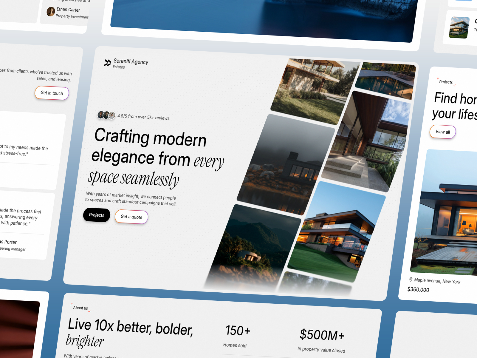 Sereniti — Free Real Estate Framer Template preview