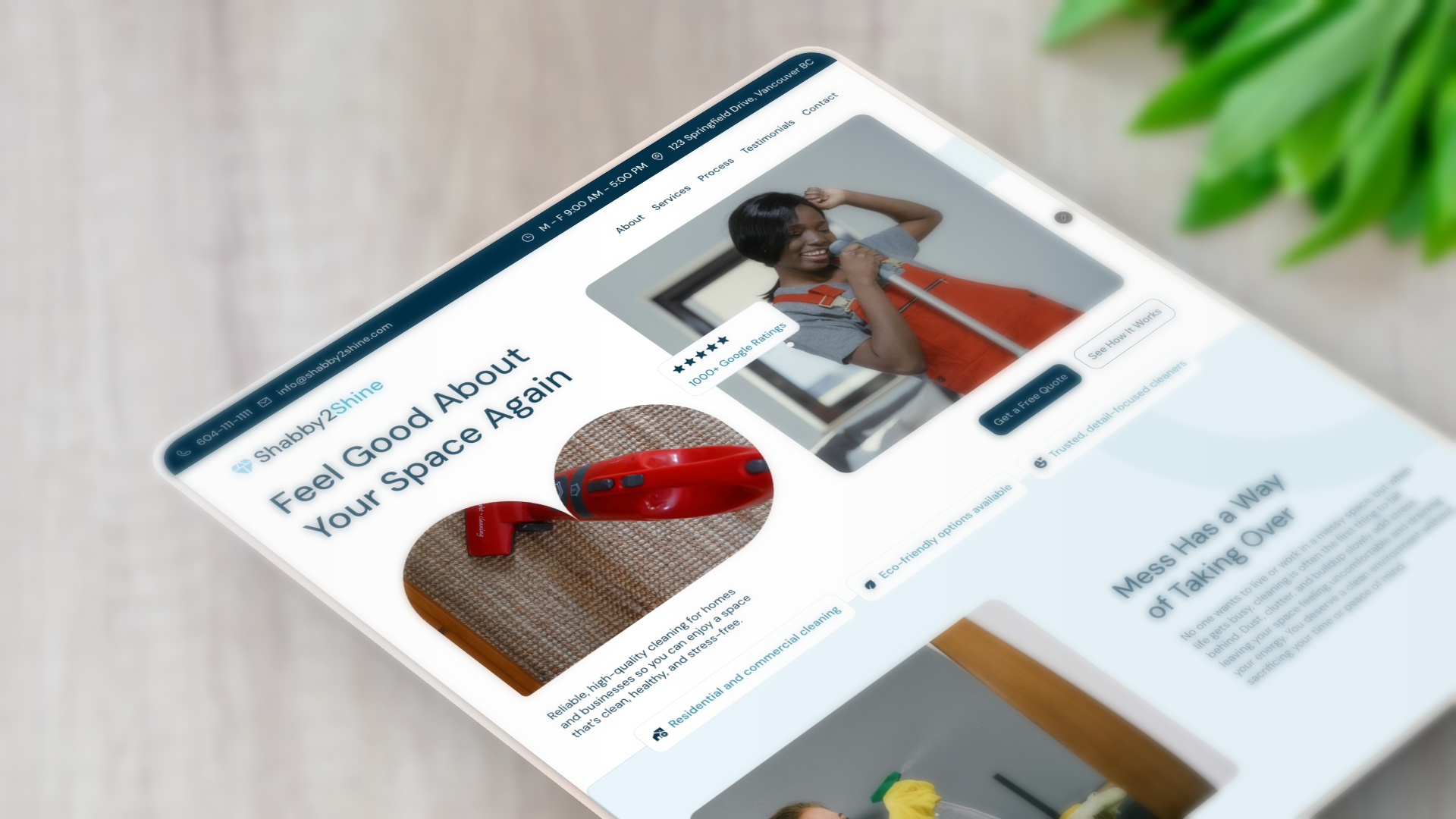 Shabby2Shine — Free Landing Page Template for Framer preview