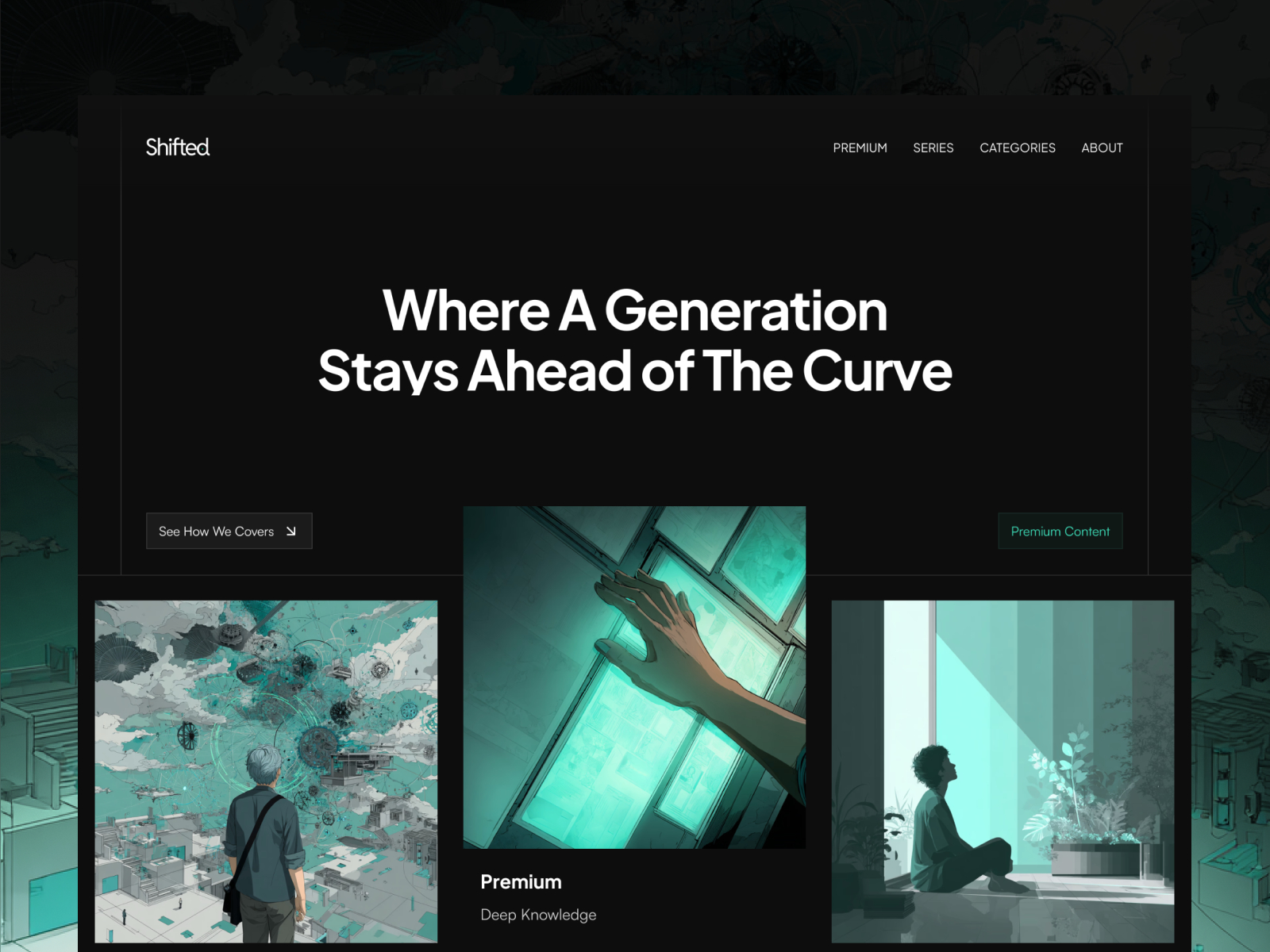 Shifted - Free Blog Framer Template preview