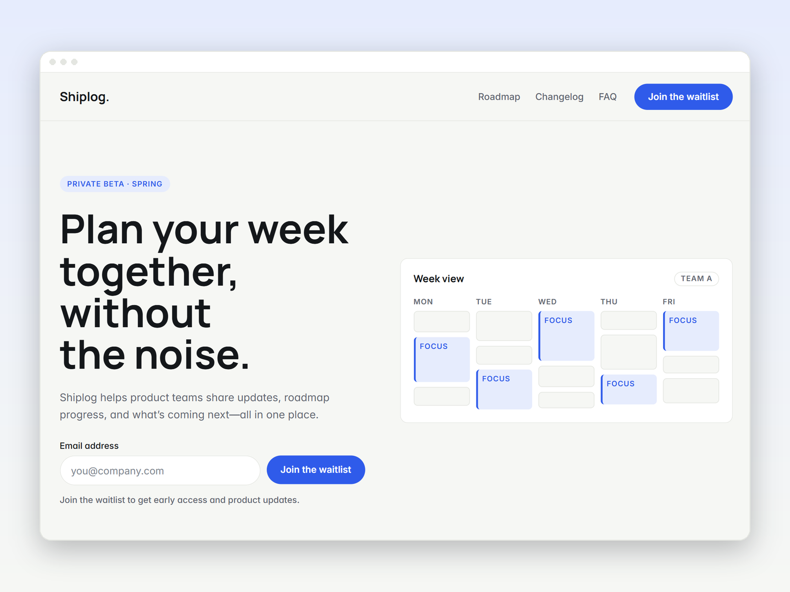 Shiplog — Free Landing Page Template for Framer preview