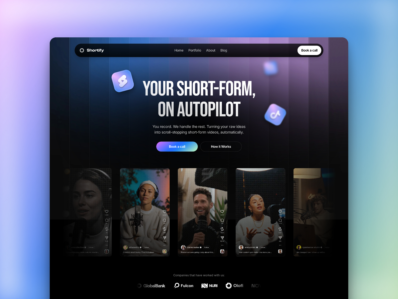 Shortify — Free Home Services Framer Template preview