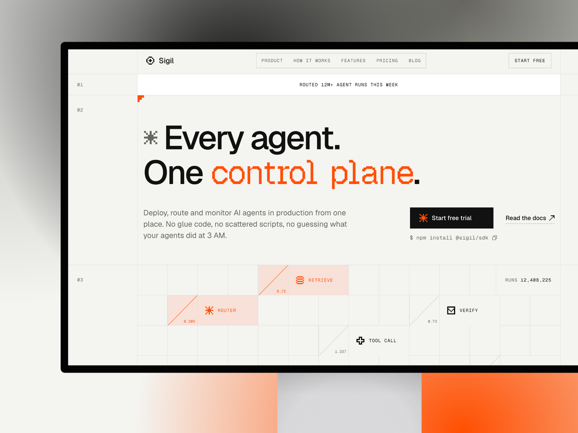 Sigil Labs — Free SaaS Template for Framer preview