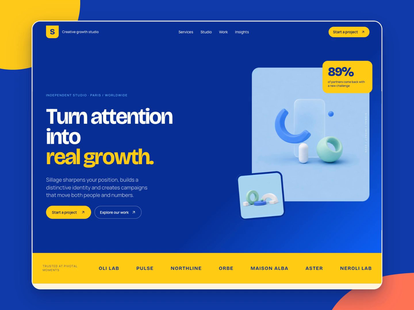 SILAGE: Free Blog Website Template by baptiste.fort — Free Agency Framer Template preview