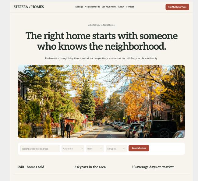 Site for realtors — Free Real Estate Template for Framer preview