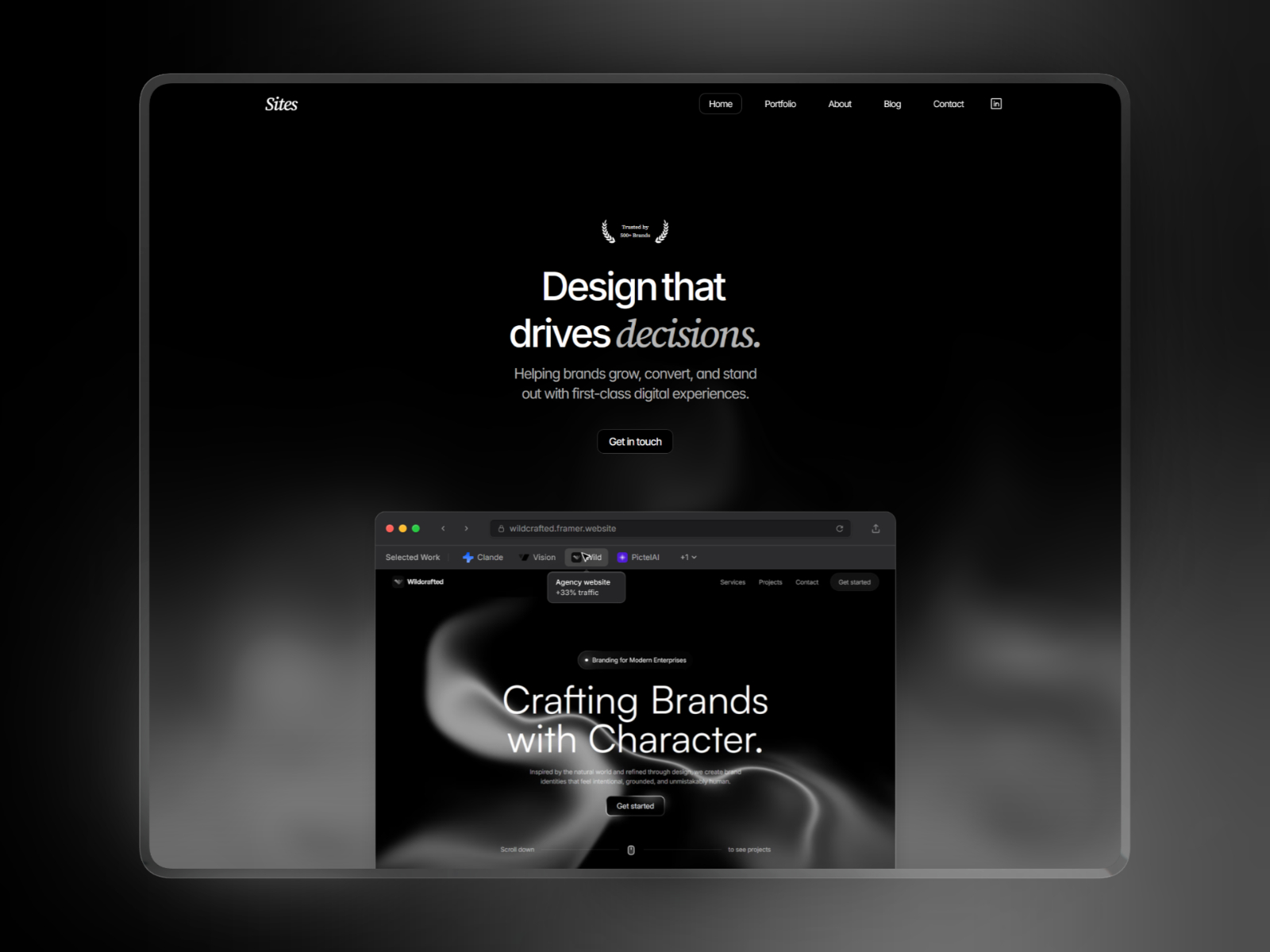 Sites — Free Agency Framer Template preview