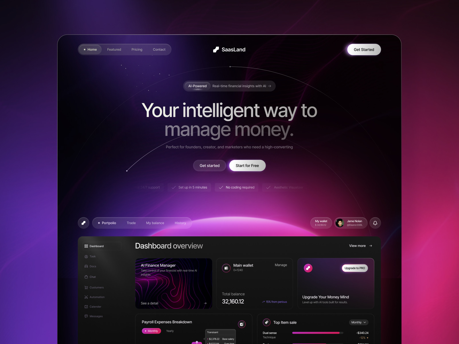 Sland – Free SaaS Landing Page Framer Template preview