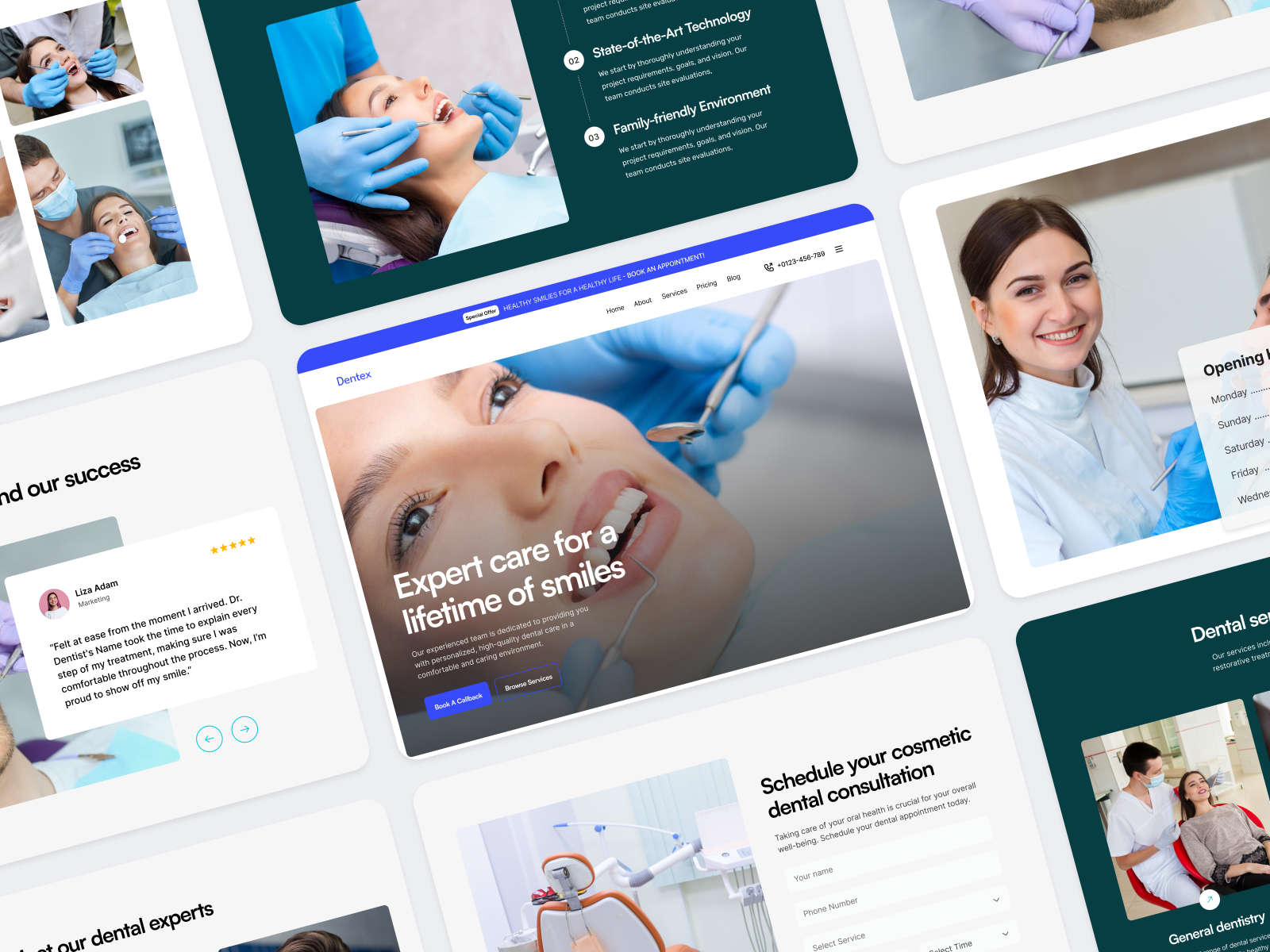 Smilune: Free Health Website Template by Flowcub Design — Free Dental Framer Template preview