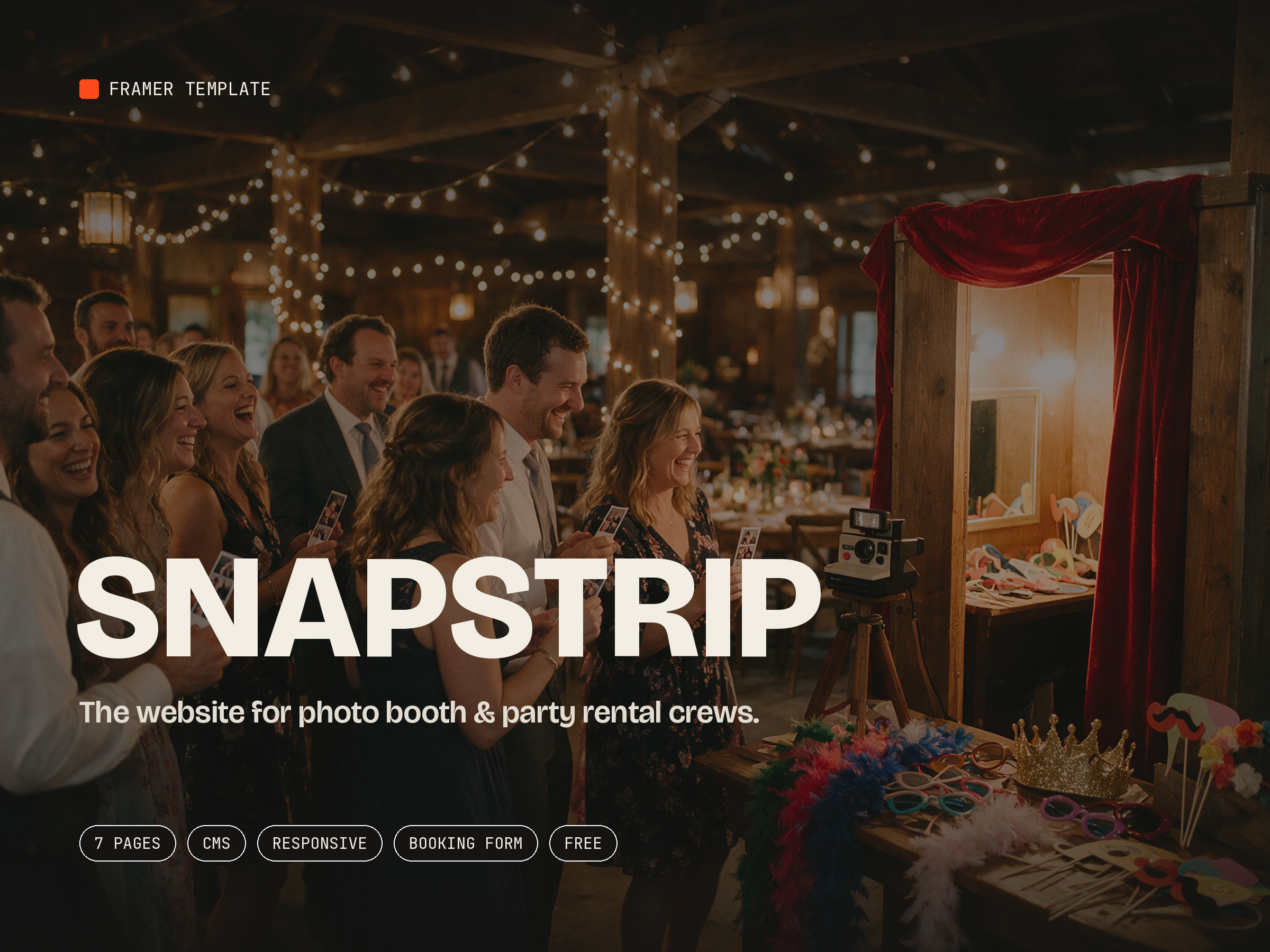 Snapstrip — Free Portfolio Template for Framer preview