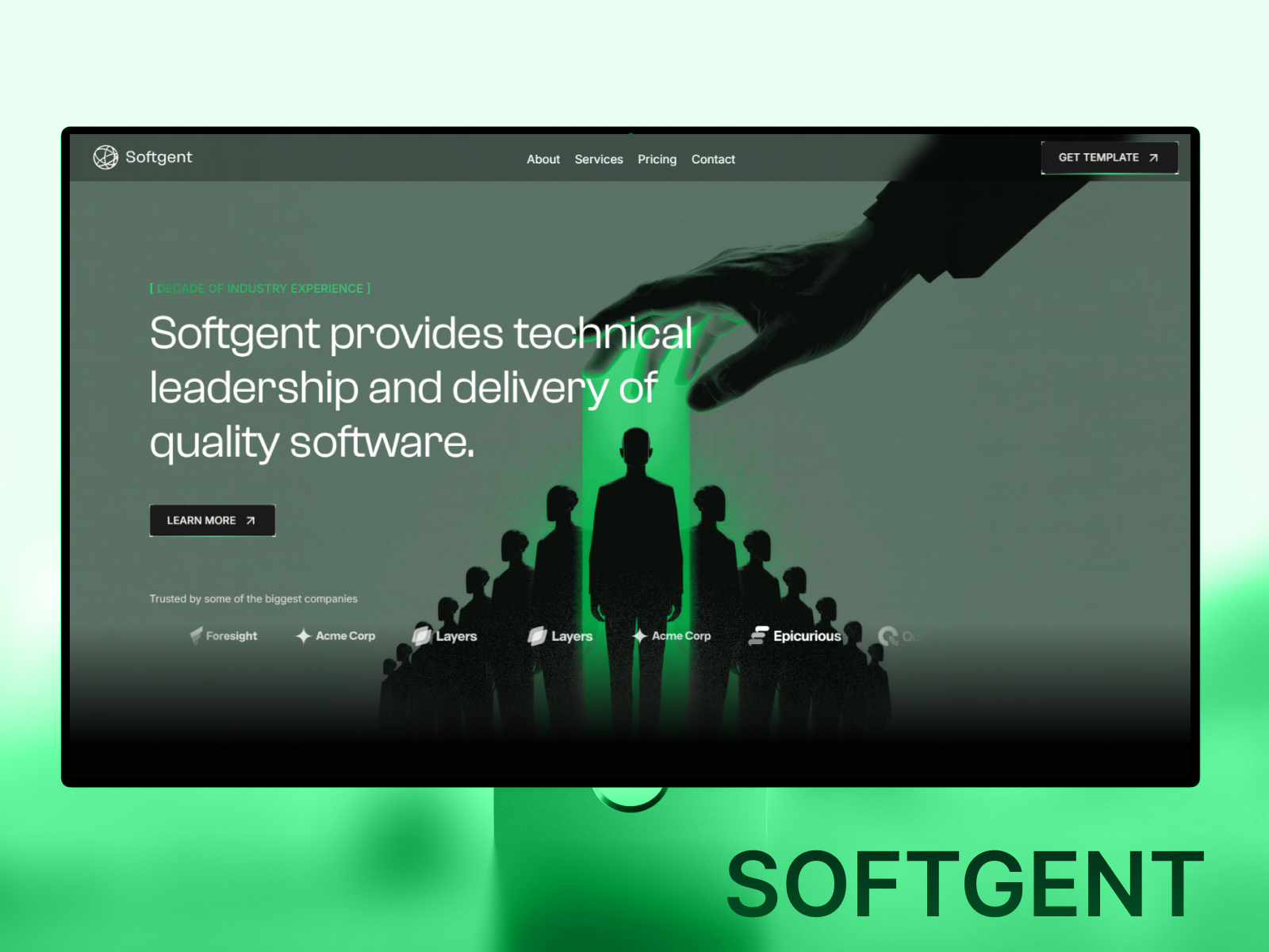 Softgent — Free Agency Framer Template preview