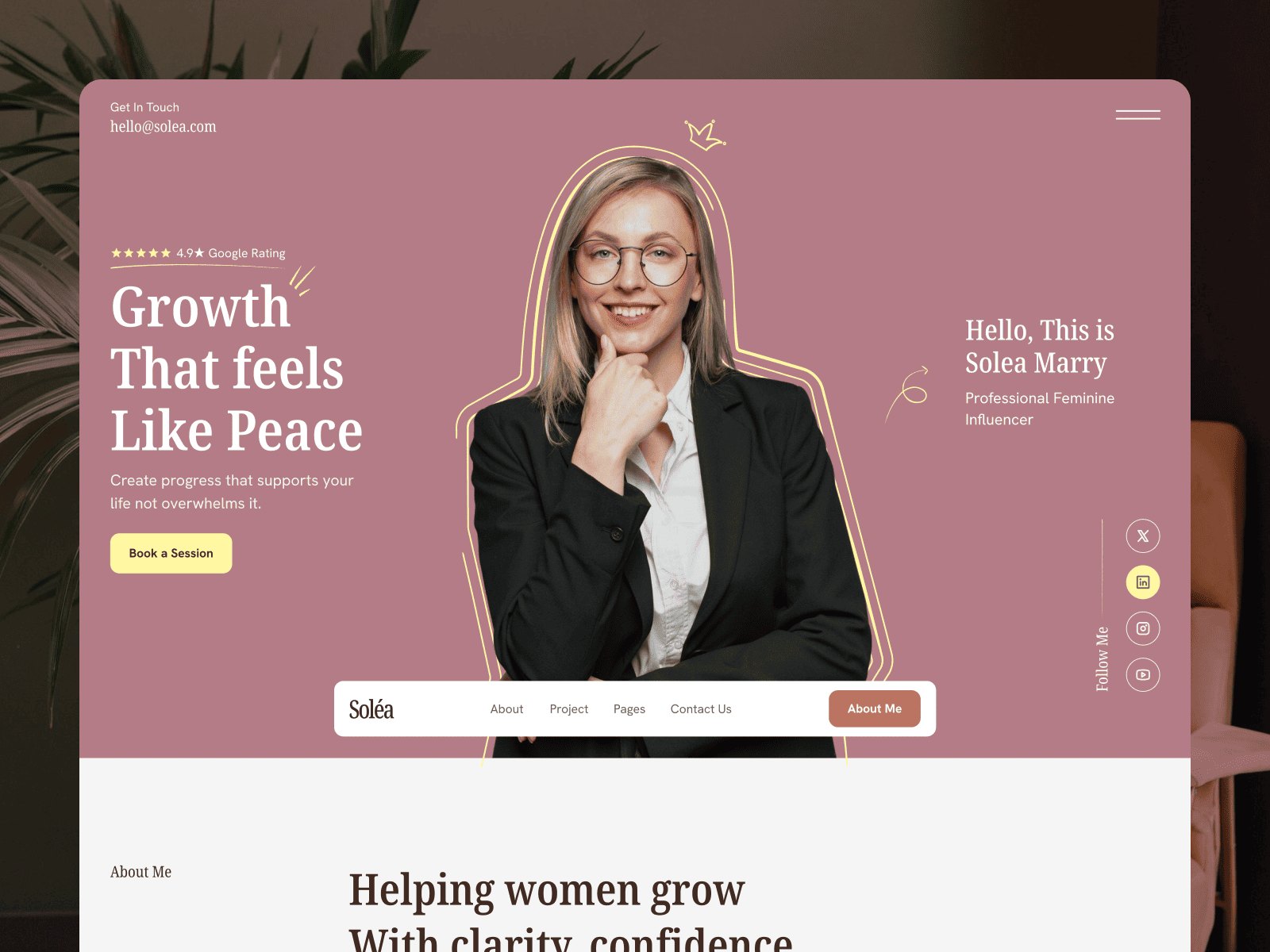 Solea — Free Education Framer Template preview