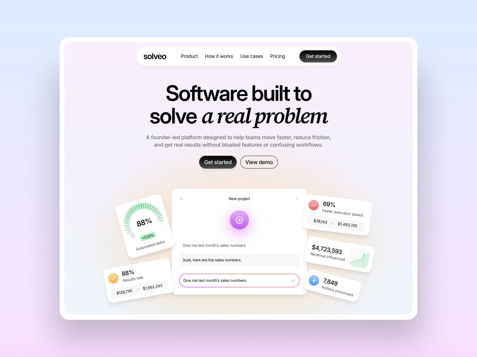 Solveo Black — Free AI Website Template by Damir Cosic — Free SaaS Template for Framer by Damir Cosic preview
