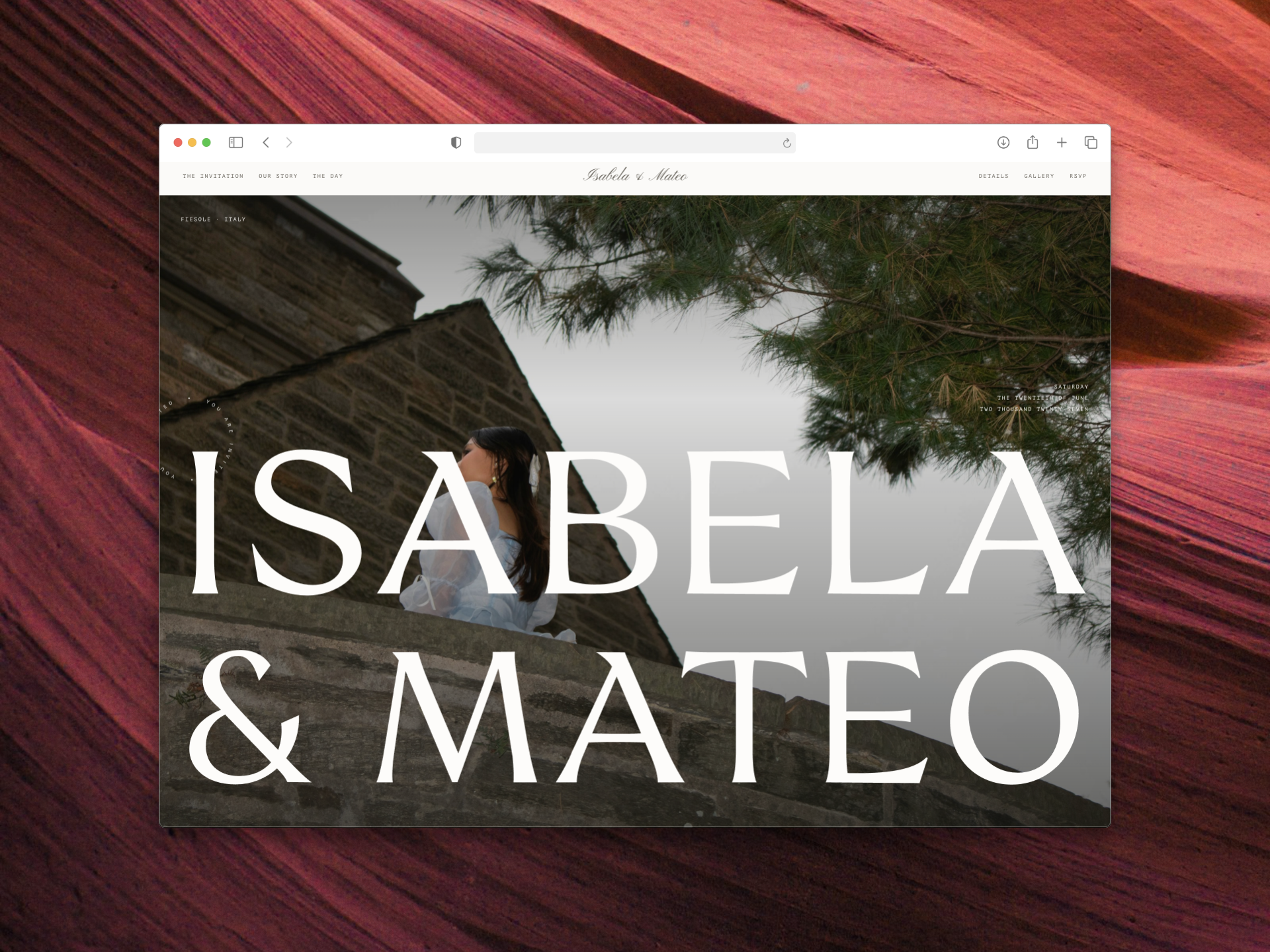 Sorella Wedding — Free Events Template for Framer preview