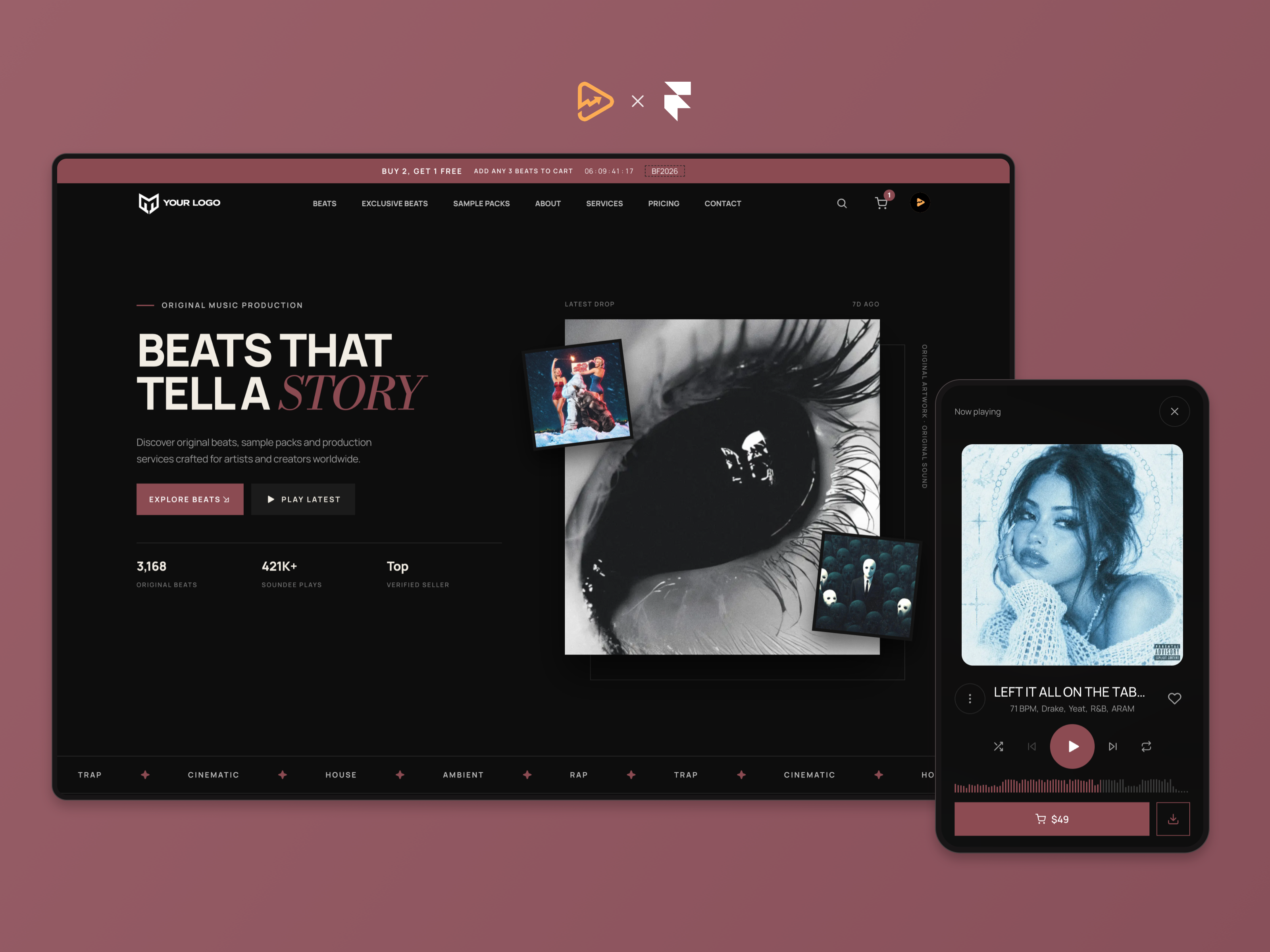 Soundee Starter — Free SaaS Template for Framer preview