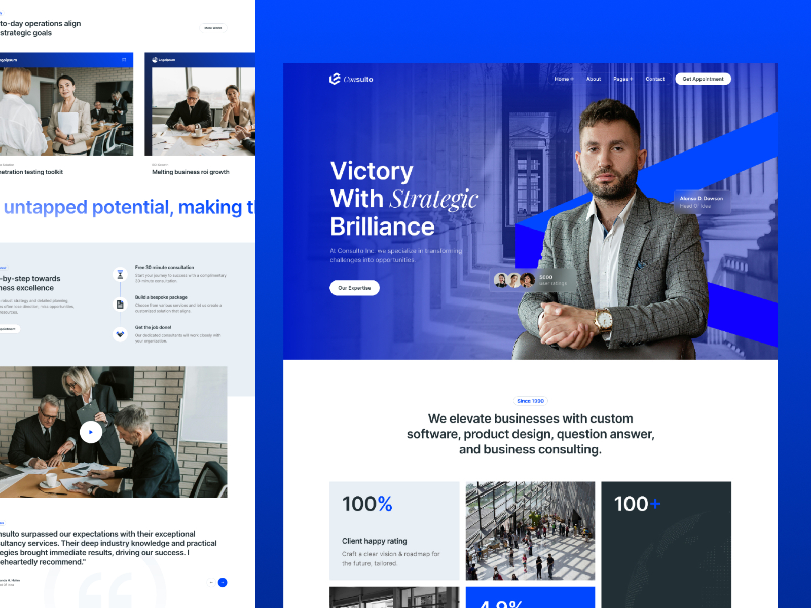 Sovix: Free Agency Website Template by Mezario — Free Agency Framer Template preview