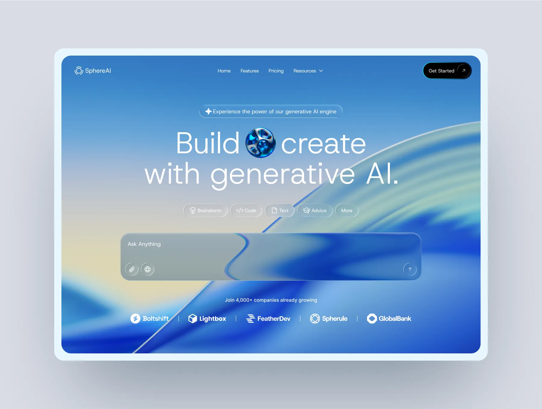 SphereAI — Free SaaS Template for Framer preview